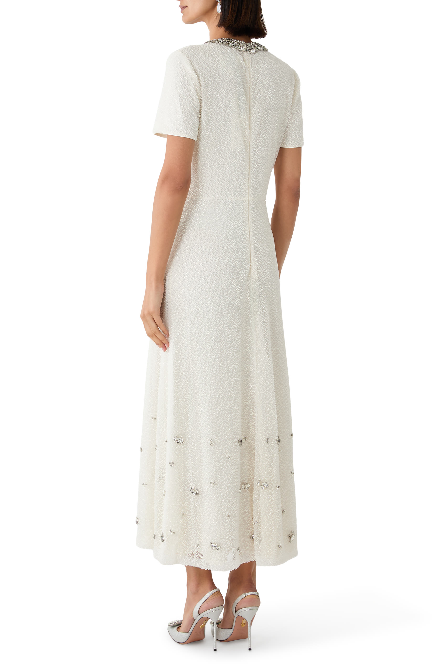 Crystal Beaded Midi Dress 