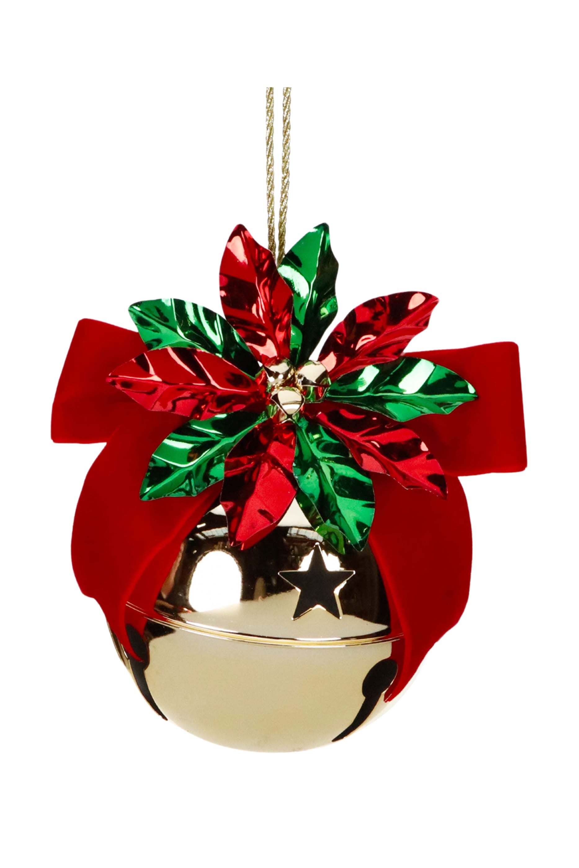 Metal Round Christmas Bell Ornament