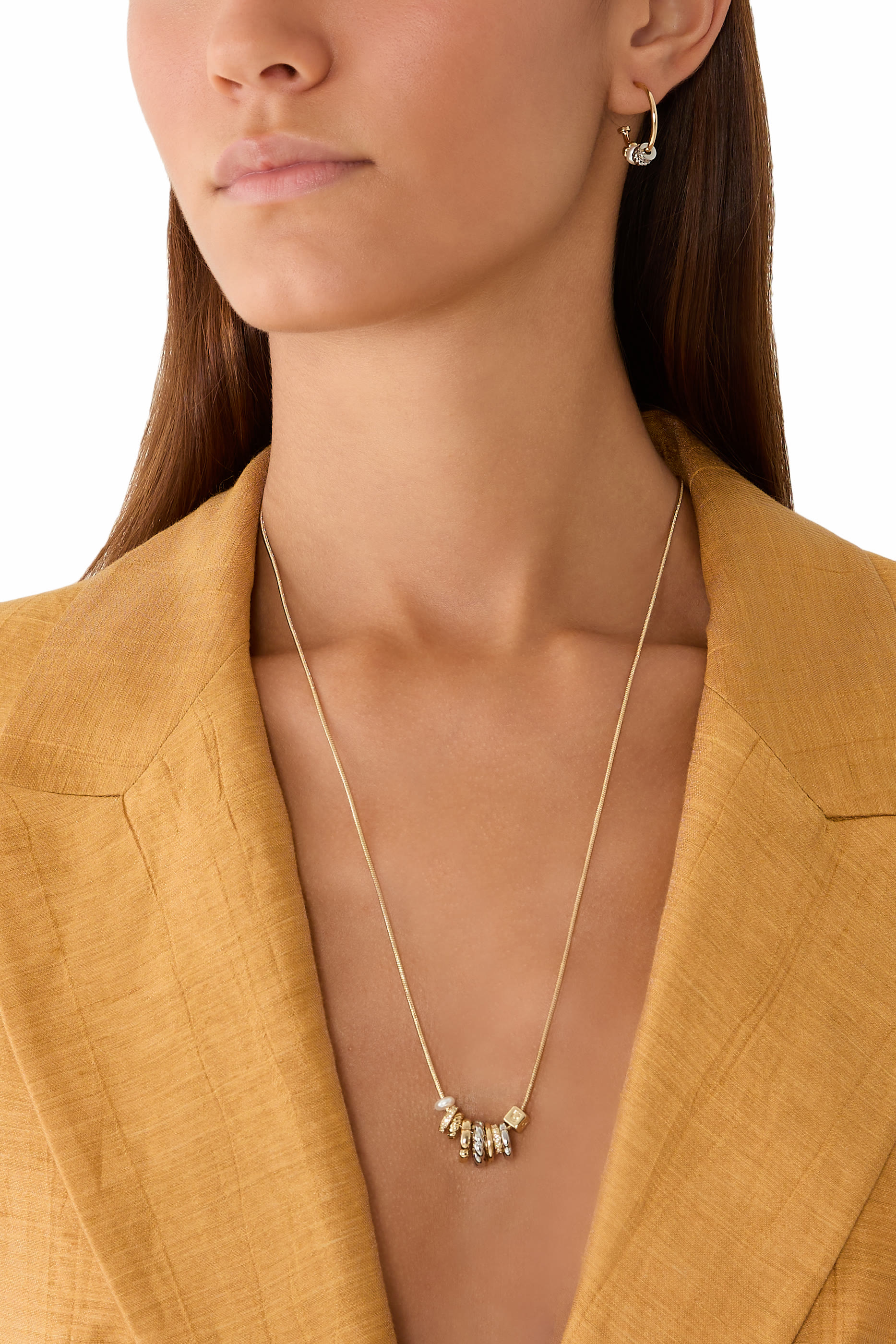 Mixed Long Pendant Necklace