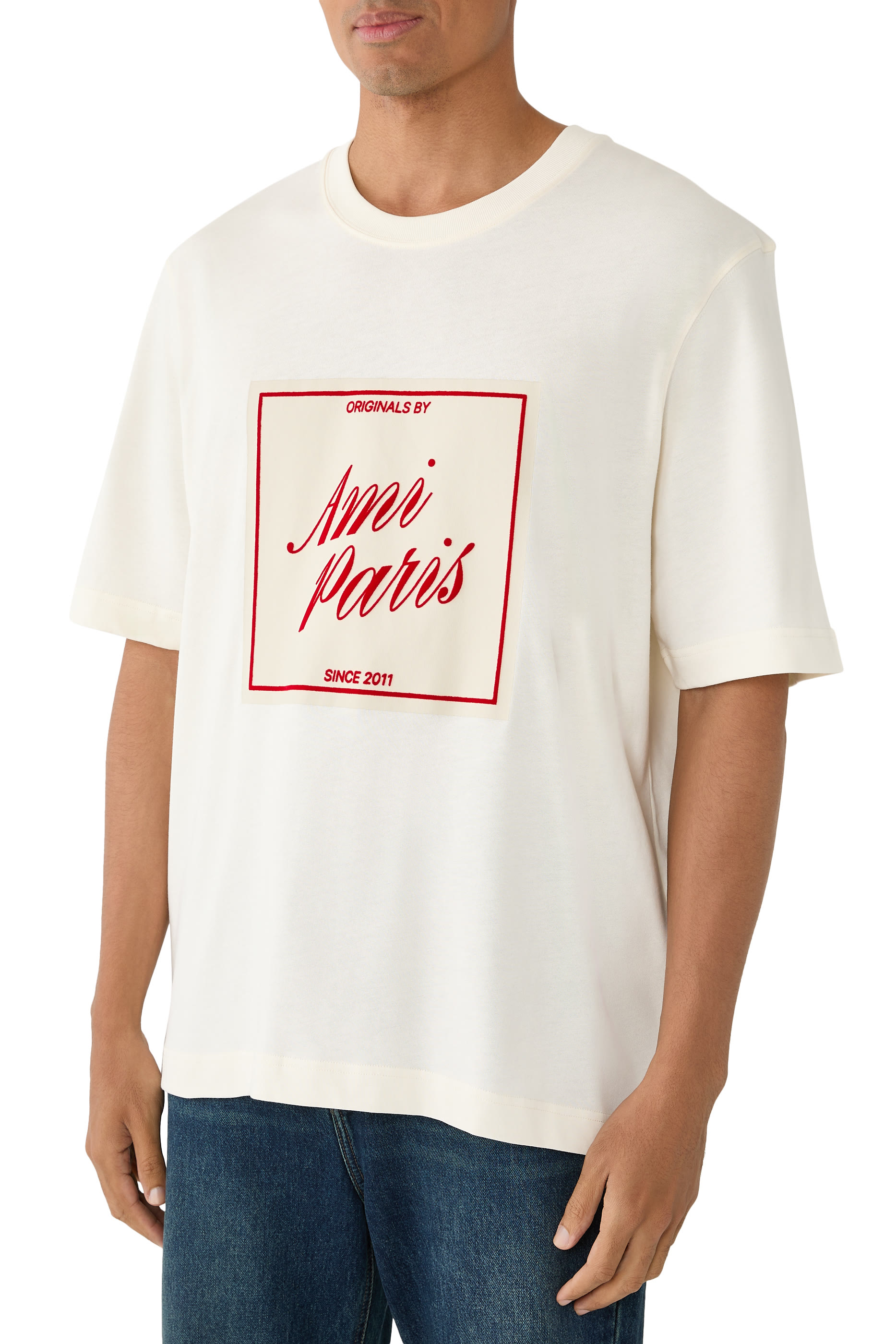 Cotton Ami Paris Heritage Print T-Shirt