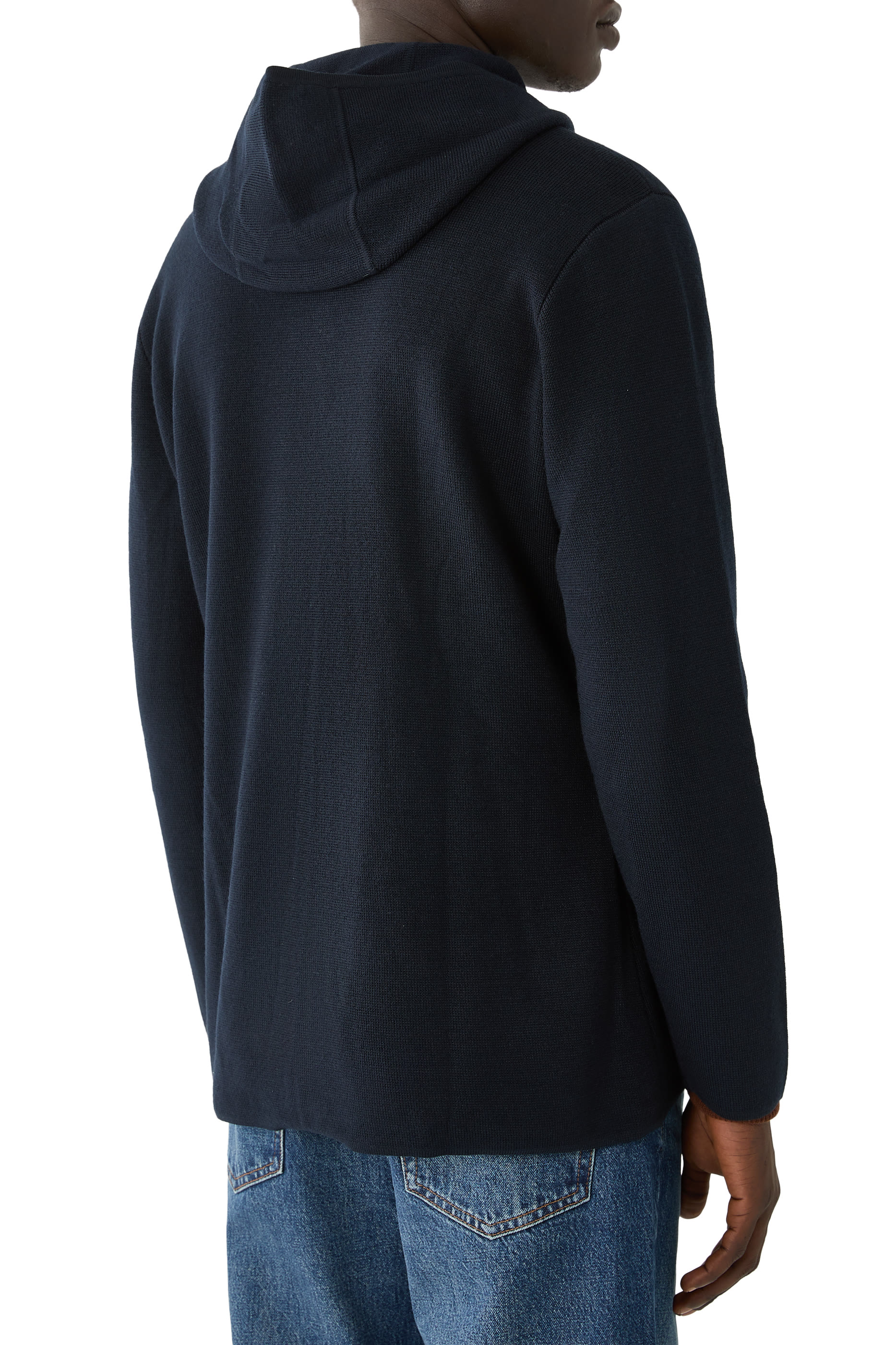 Buttoned Hood Cardigan