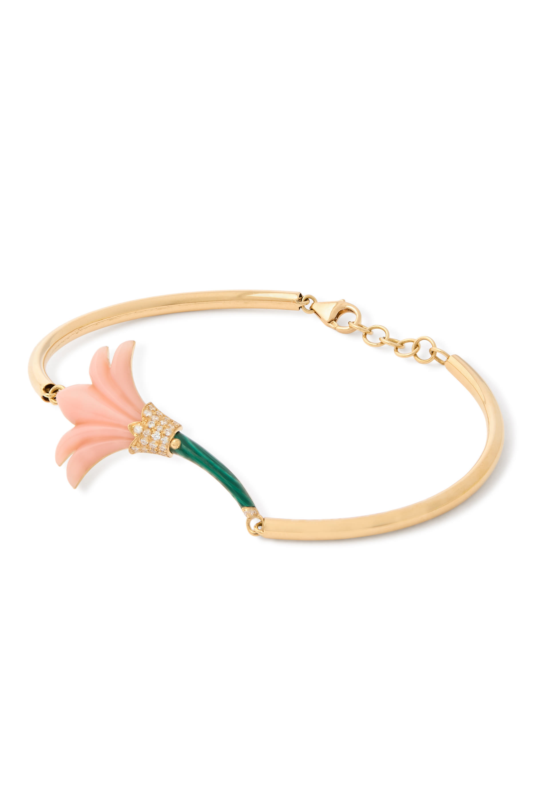 Psychedeliah Bangle Bracelet, 18K Yellow Gold & Diamonds