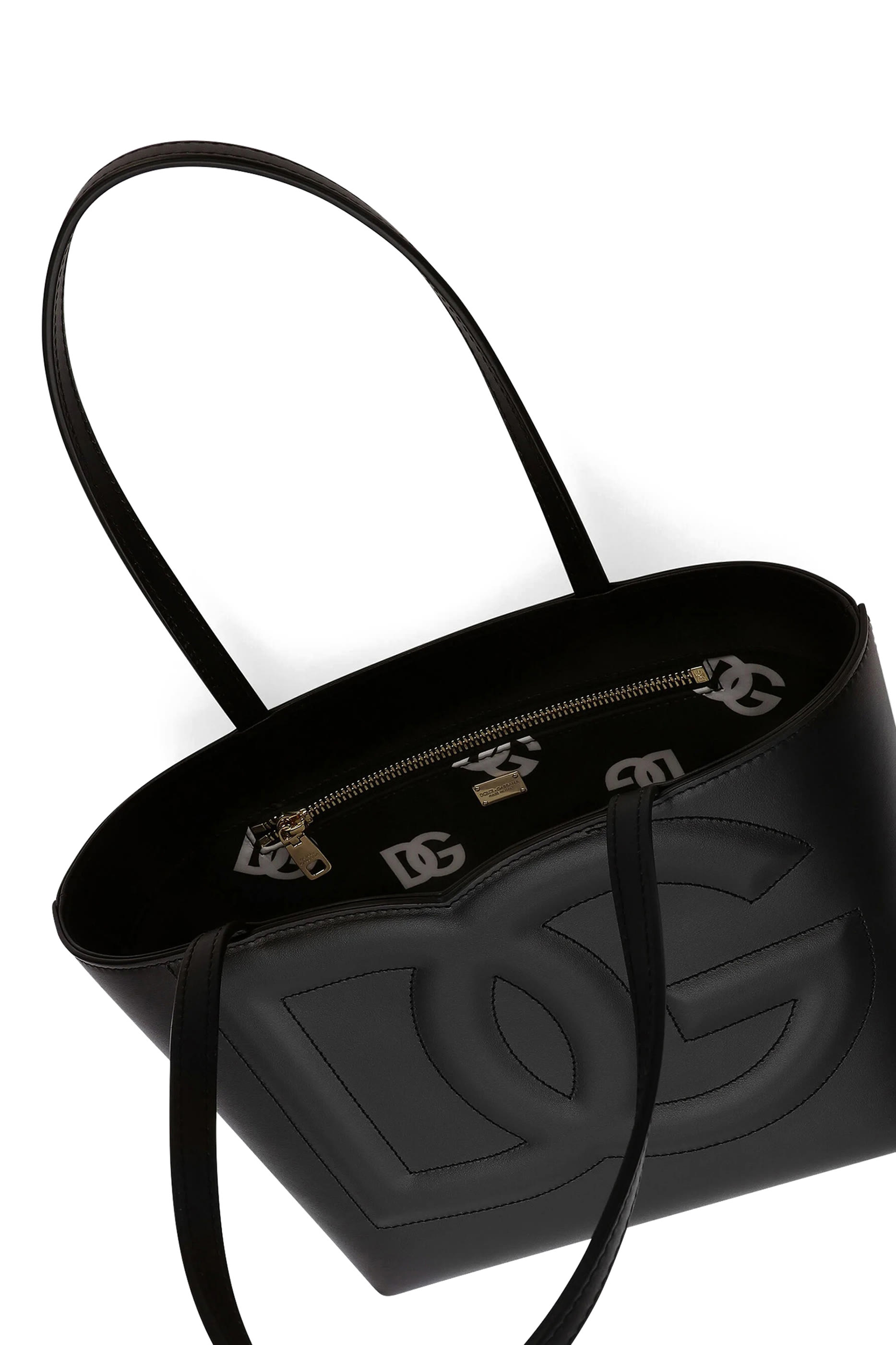 Small Calfskin DG Logo Bag Shopper