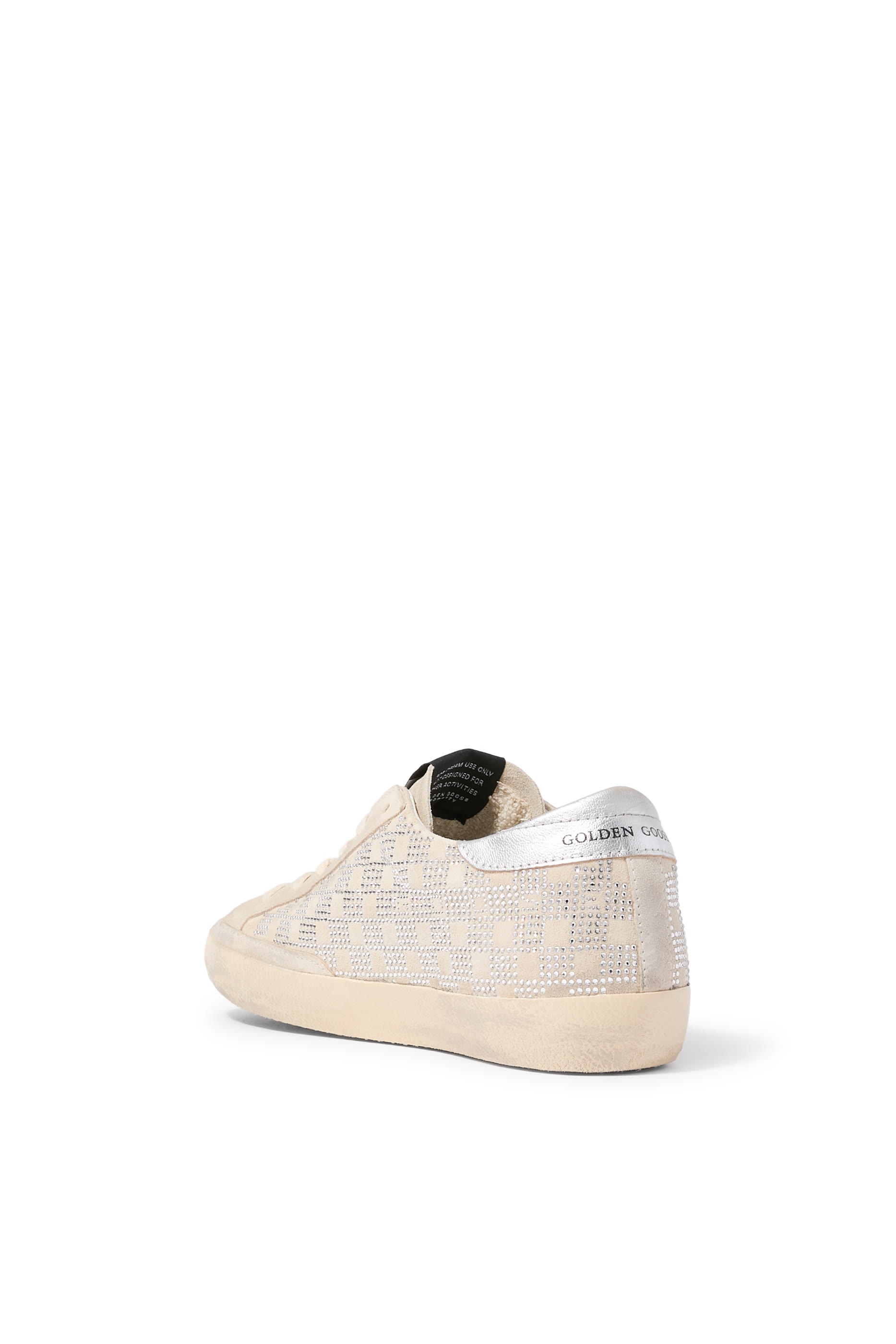Super Star Classic Checkerboard Sneakers with Swarovski Crystals