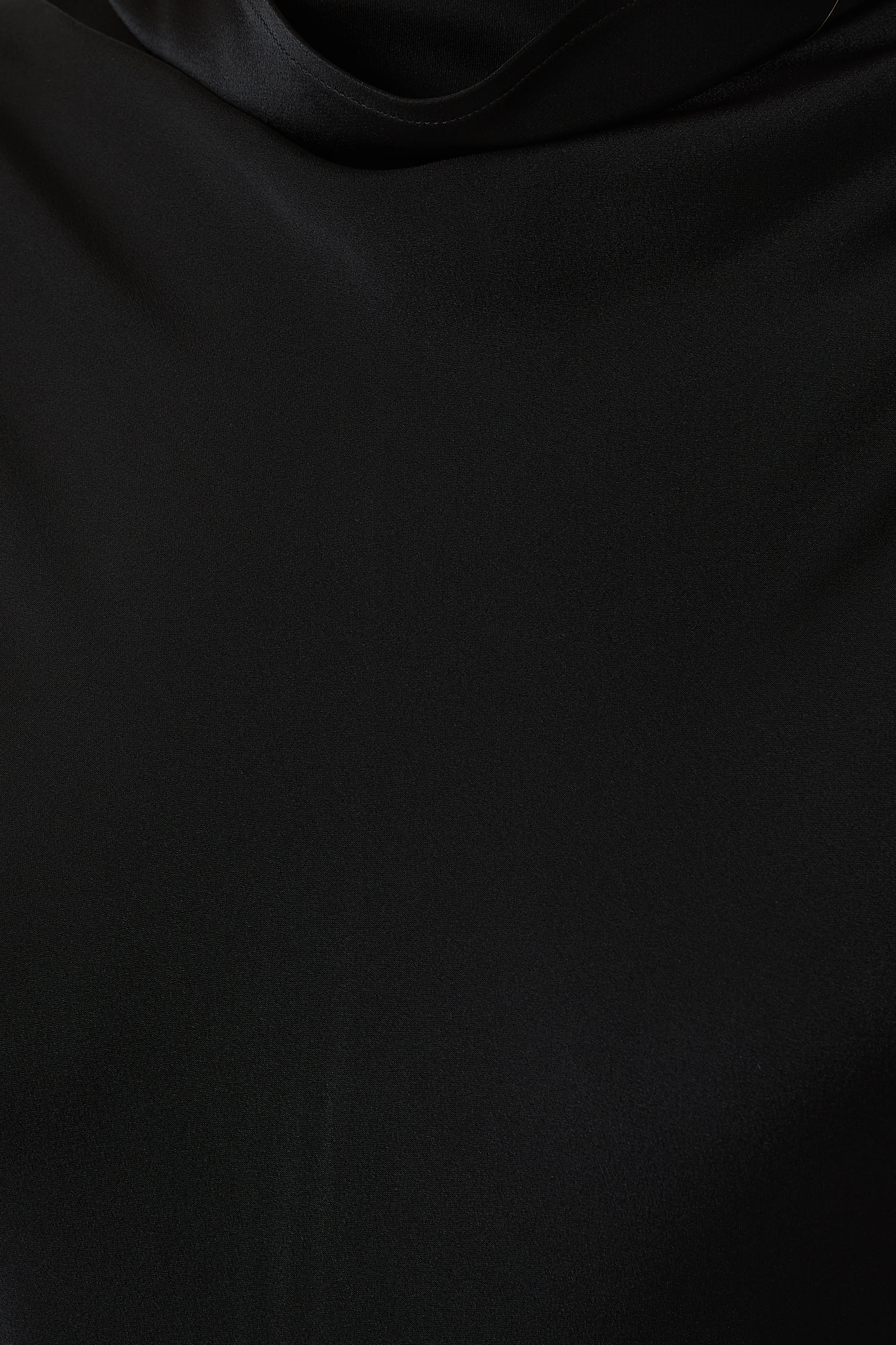 Drape Neck Sleeveless Satin Dress