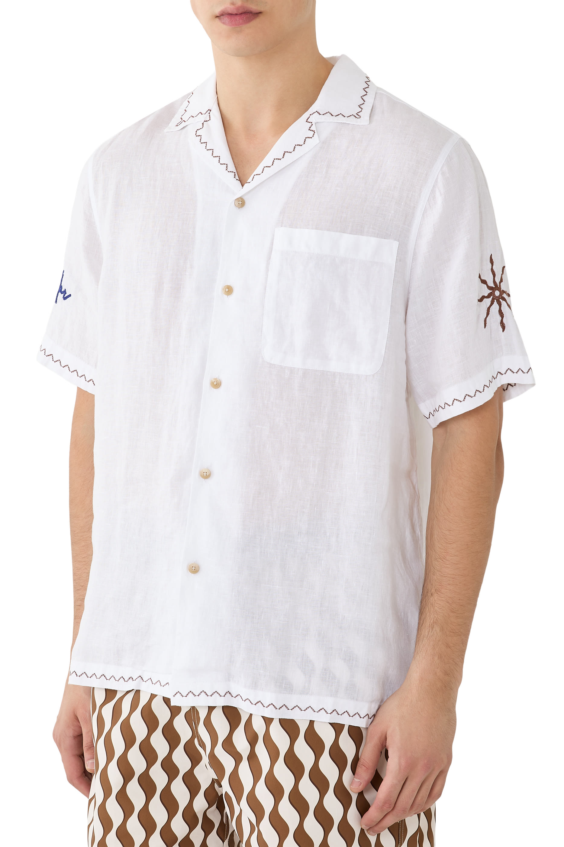 Alves Embroidered Linen Shirt