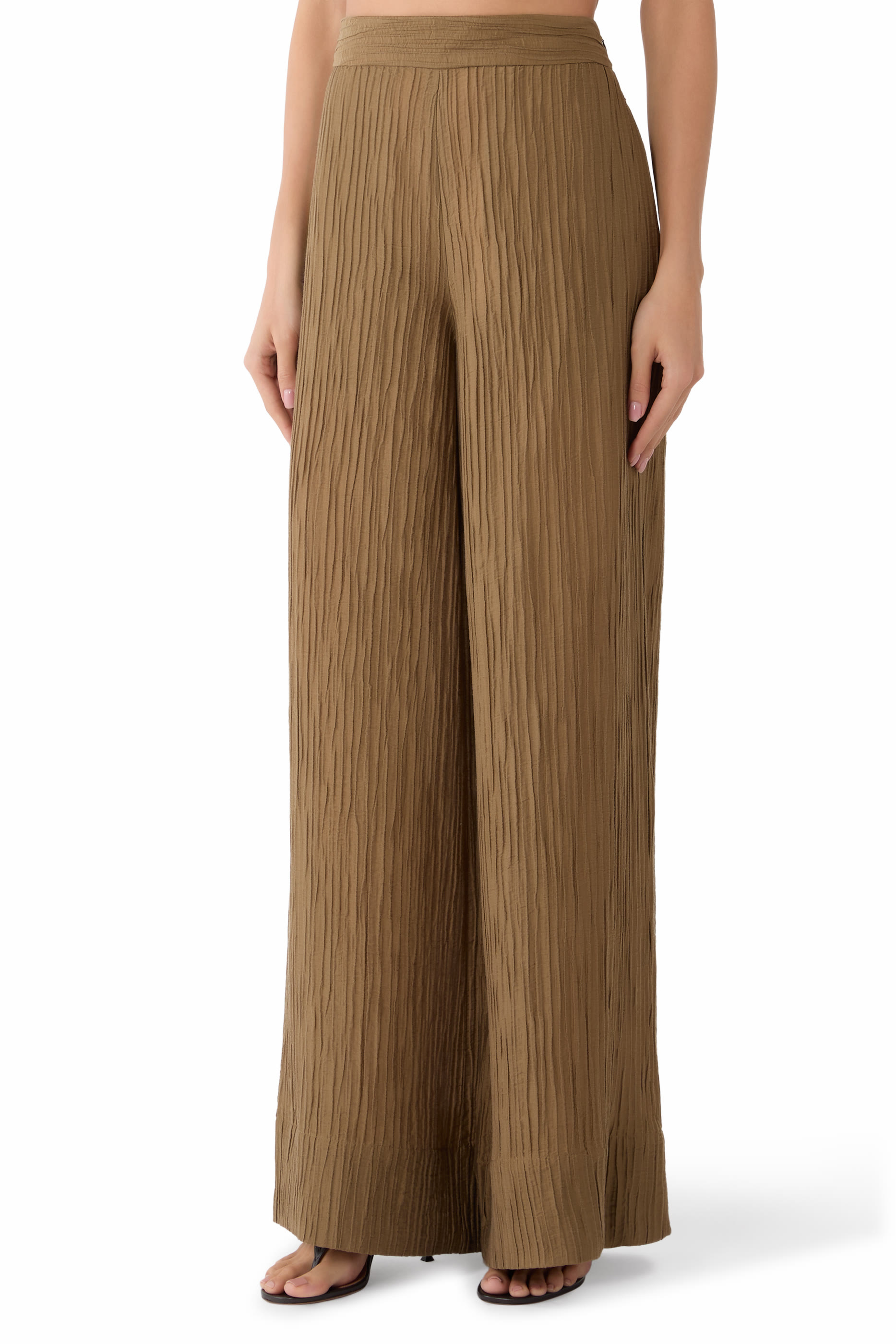 Selene Fluid Crinkle Trousers