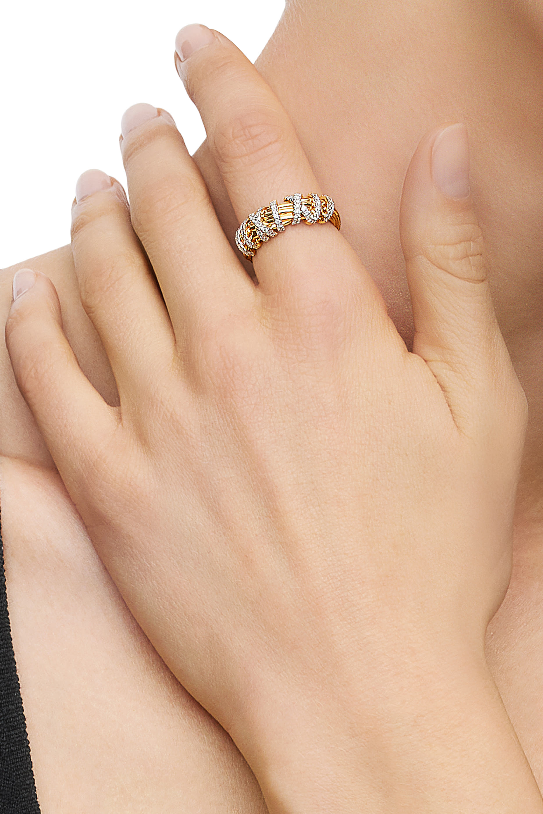 Helena Ring, 18K Yellow Gold & Diamonds