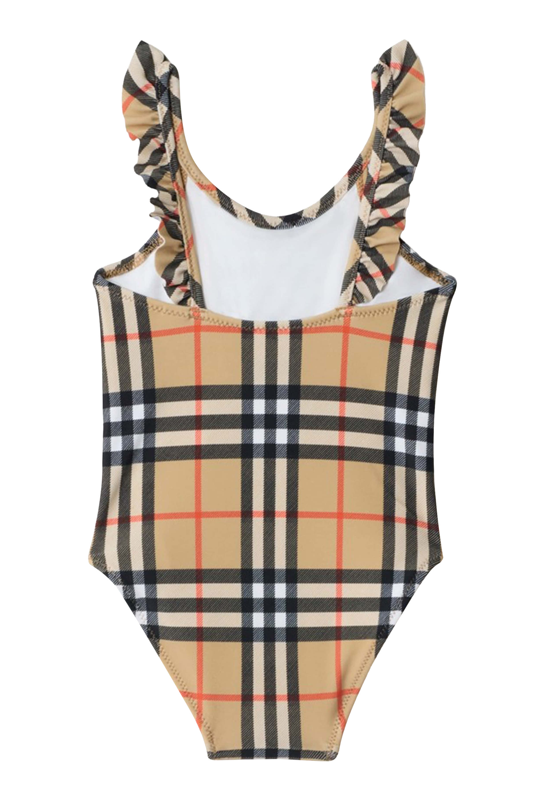 Baby Ruffle Trim Check Swimsuit