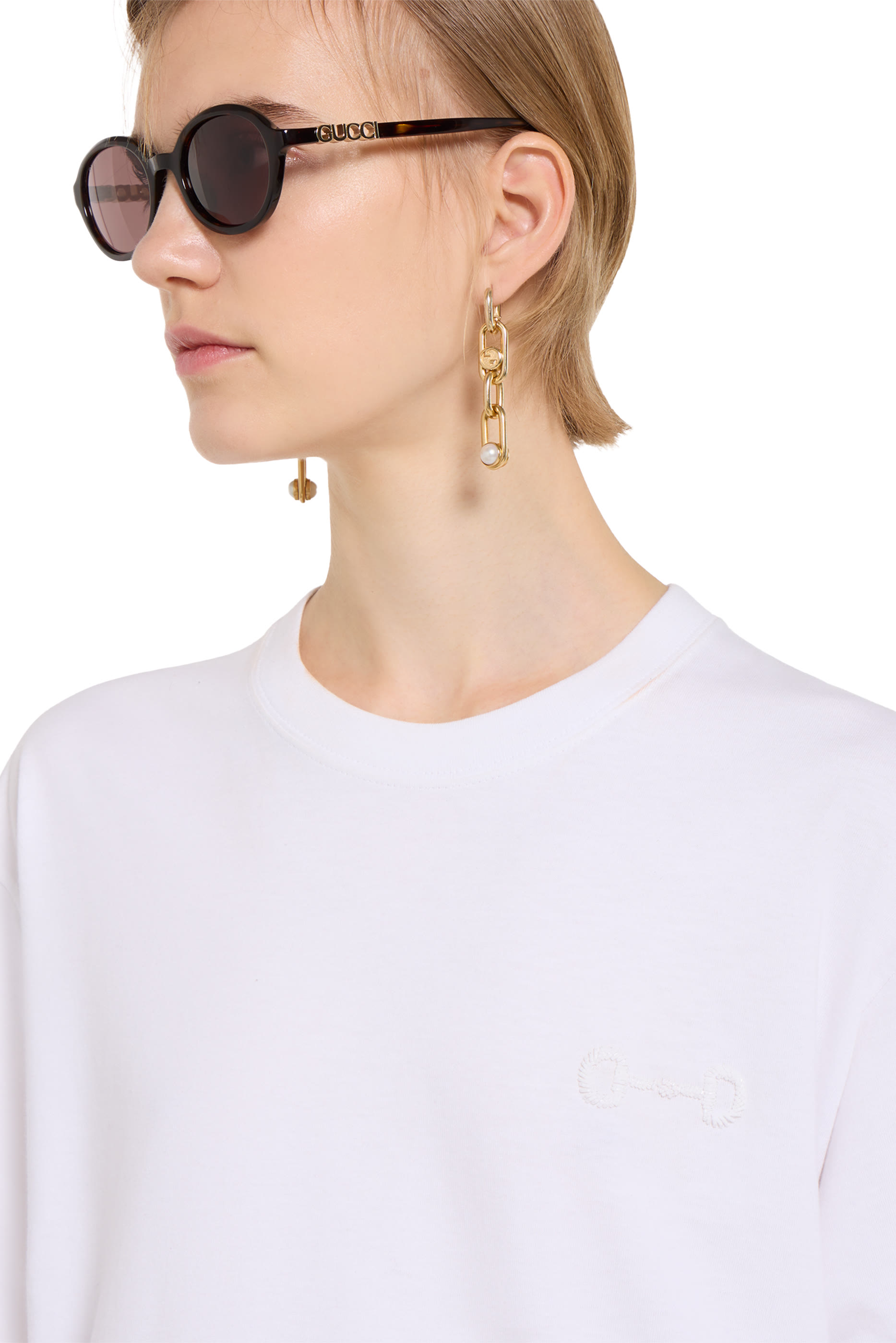 Logo Embroidered Cotton Jersey T-Shirt