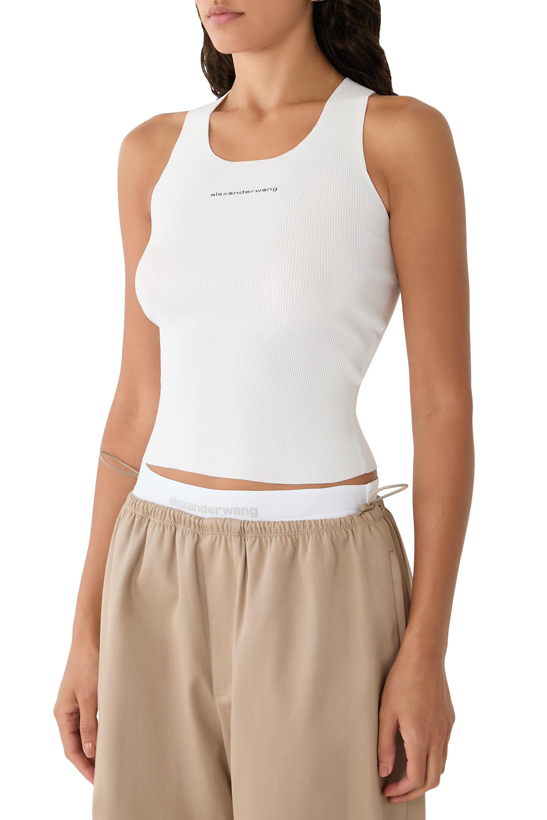 Jacquard Logo Racer Tank 