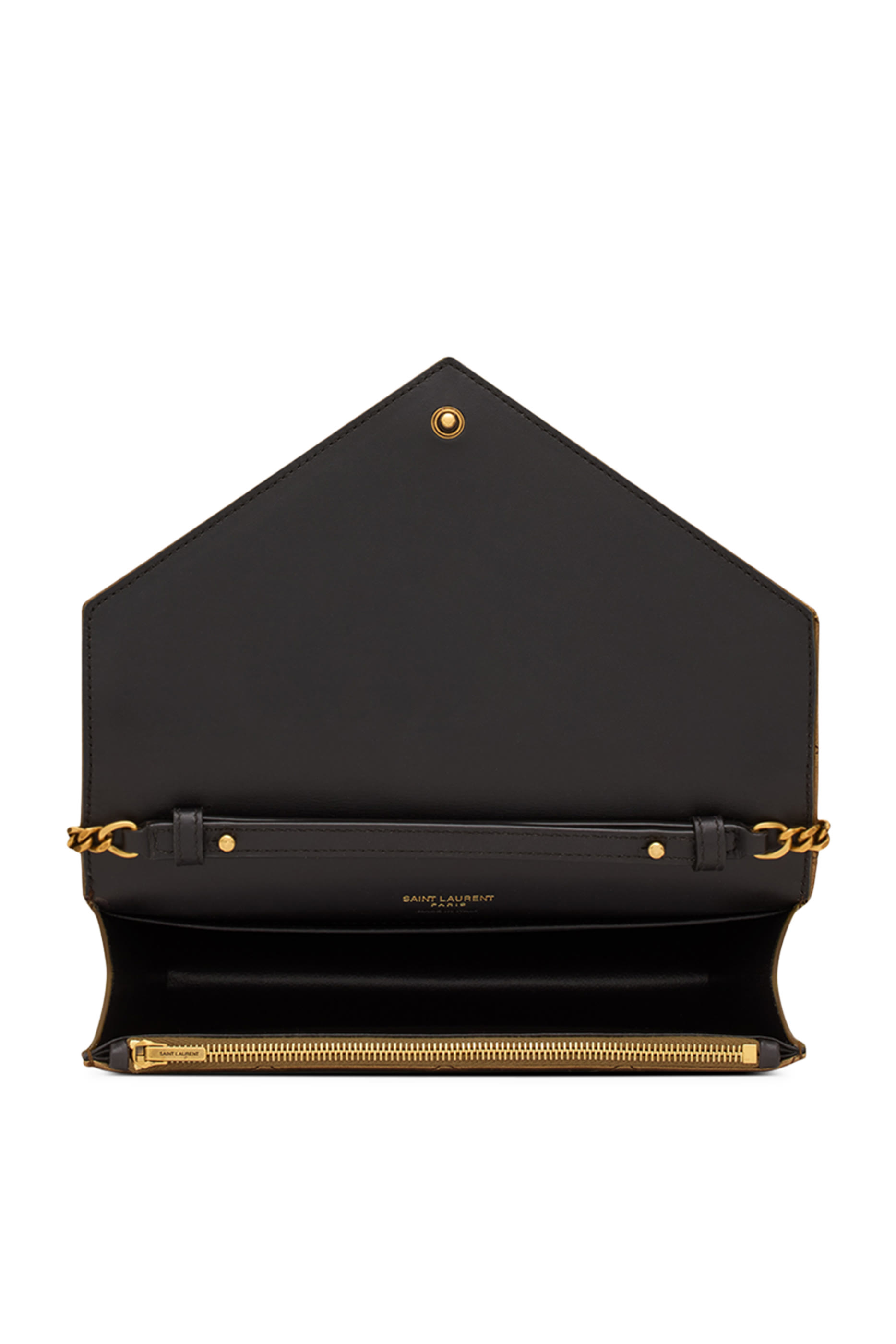 Paris Chain Wallet in Metallic Leather 