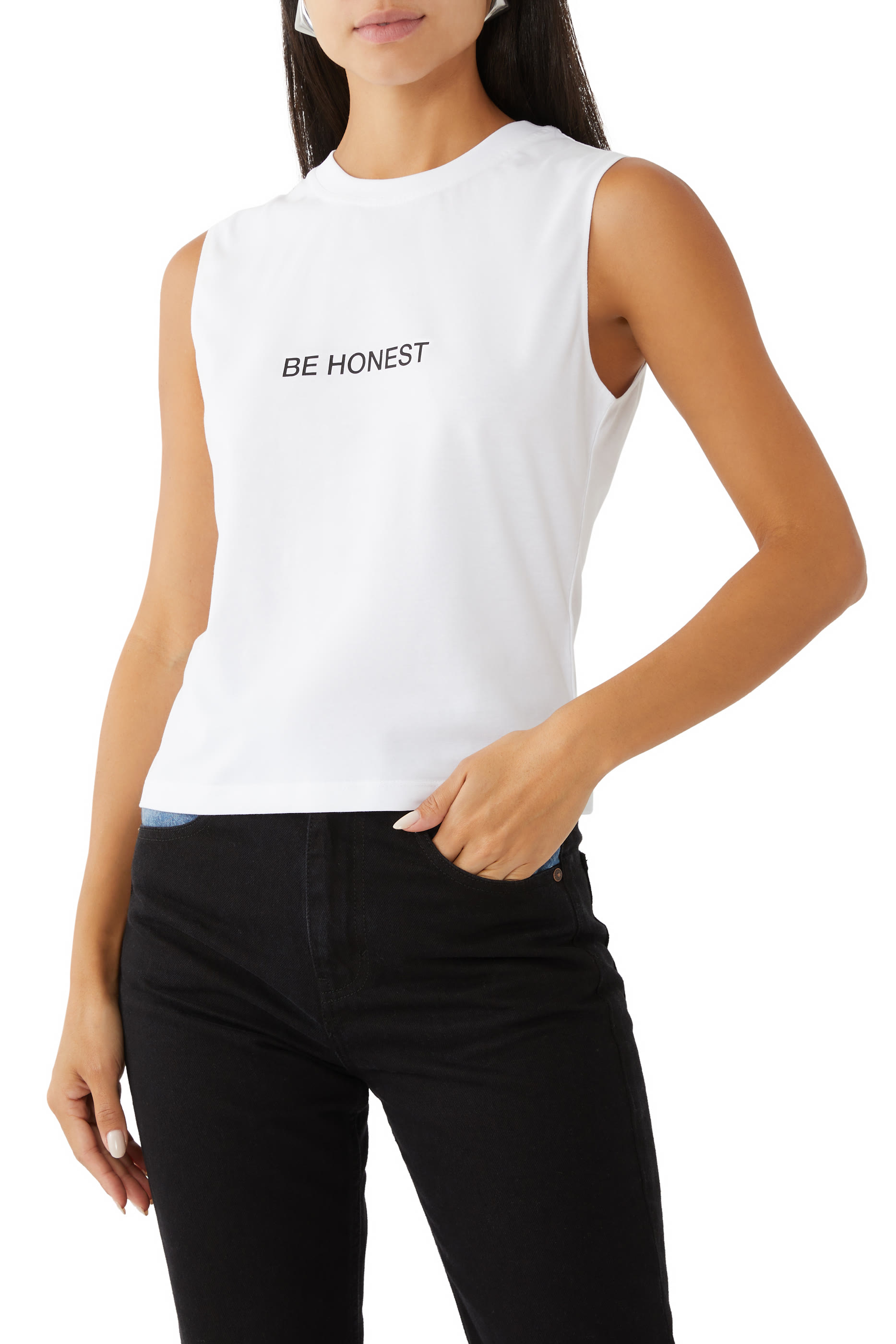 Be Honest Slogan Tank Top