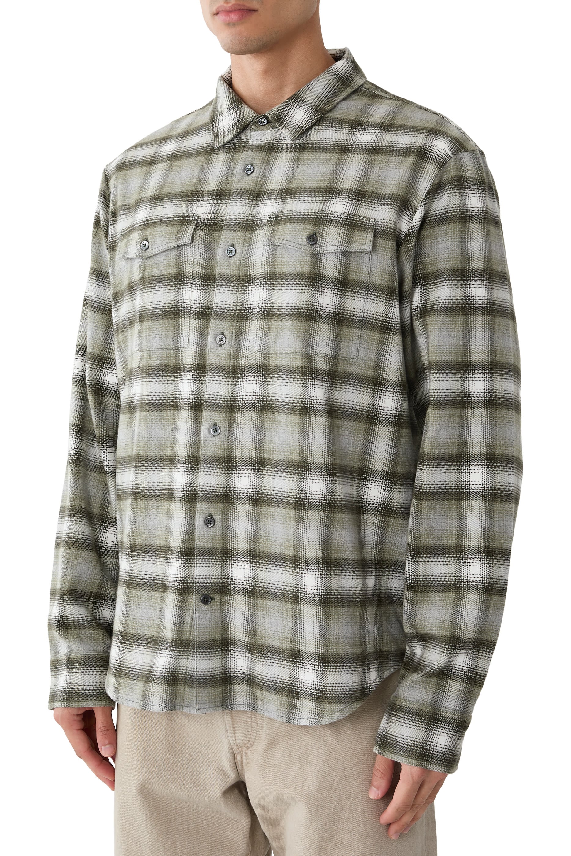 Brushed Flannel Plaid Shirt