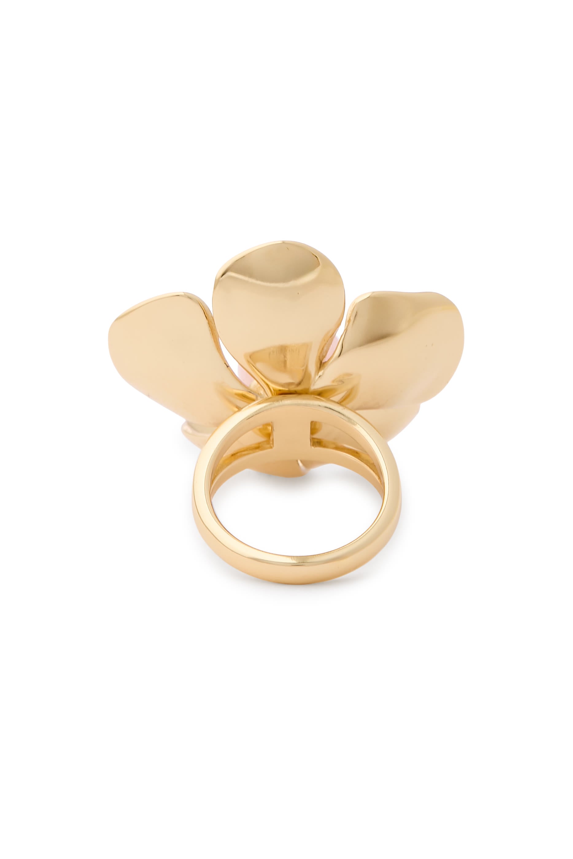 Gilded Garden Statement Ring, Brass & Cubic Zirconia & Glass Stone