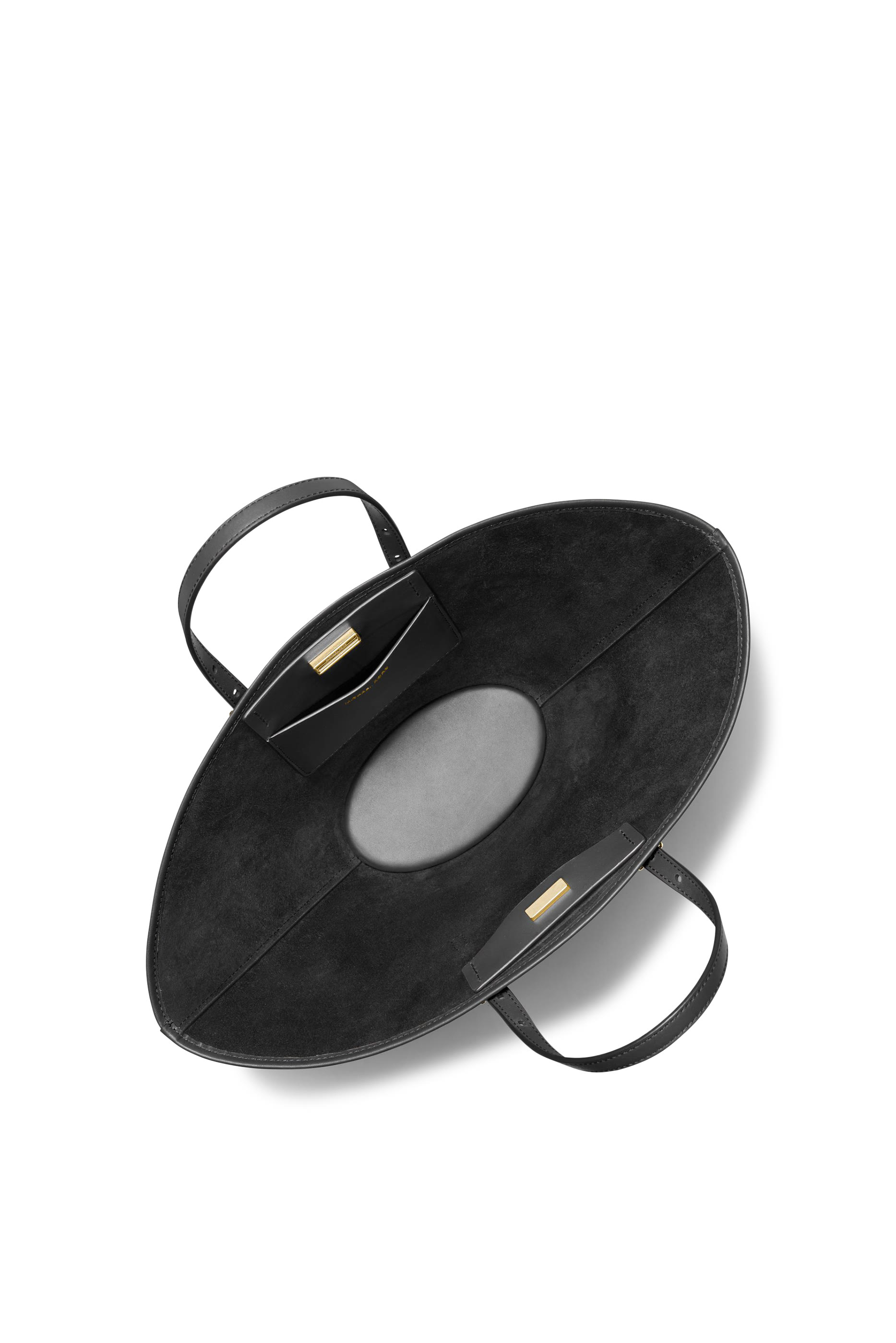Isa Small Leather Fan Tote Bag