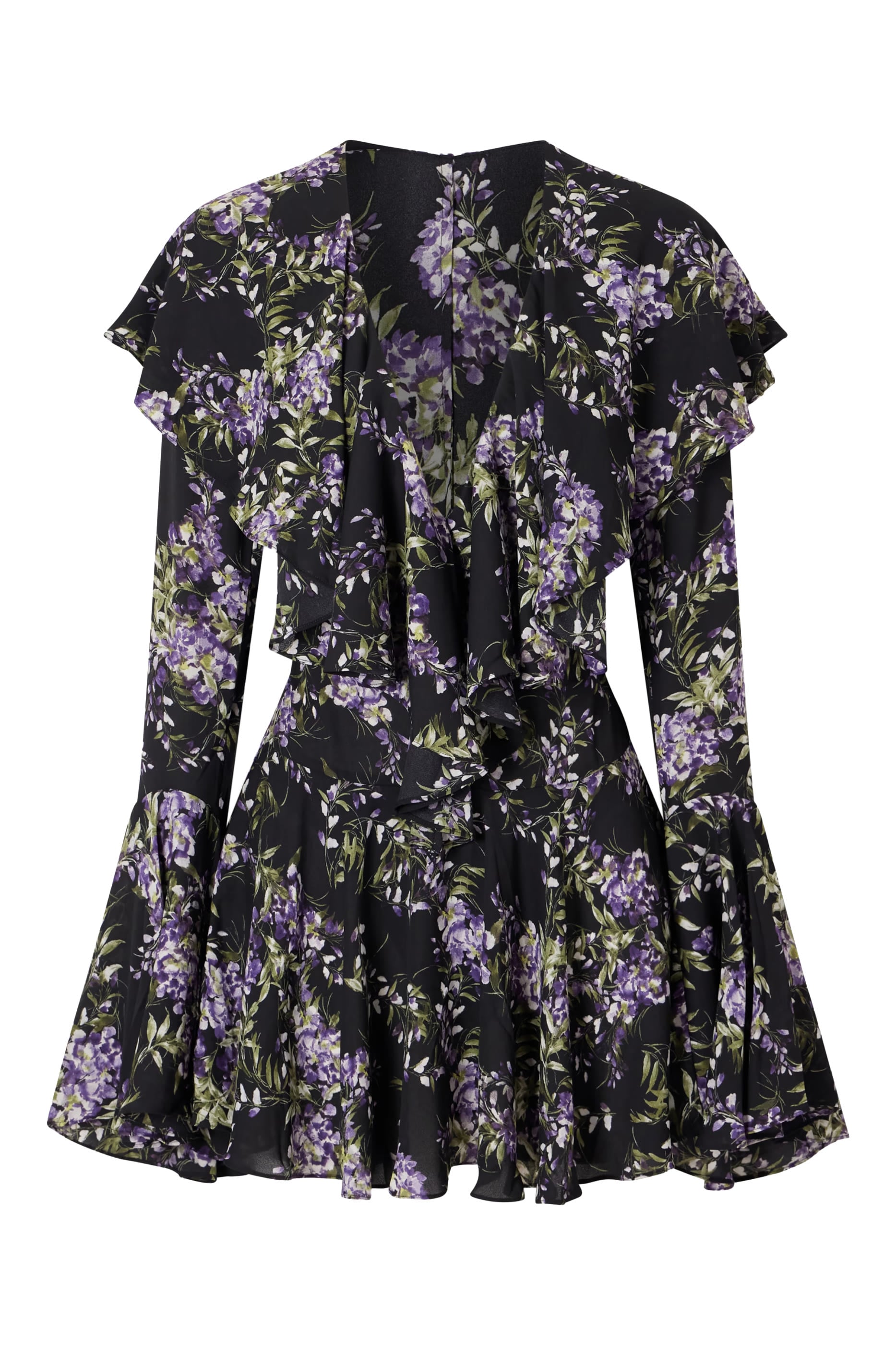 Ruffled Floral-Print Dress