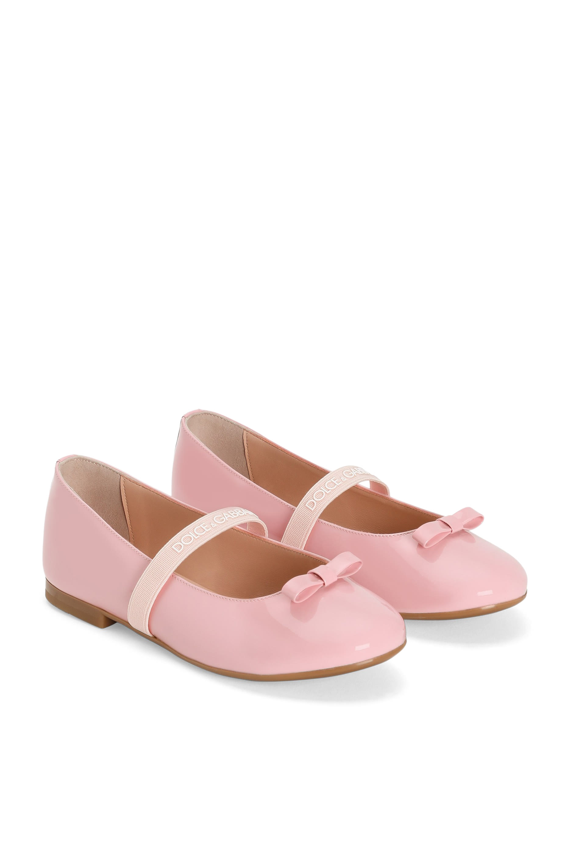 Kids Logo Elastic Band Ballet Flats