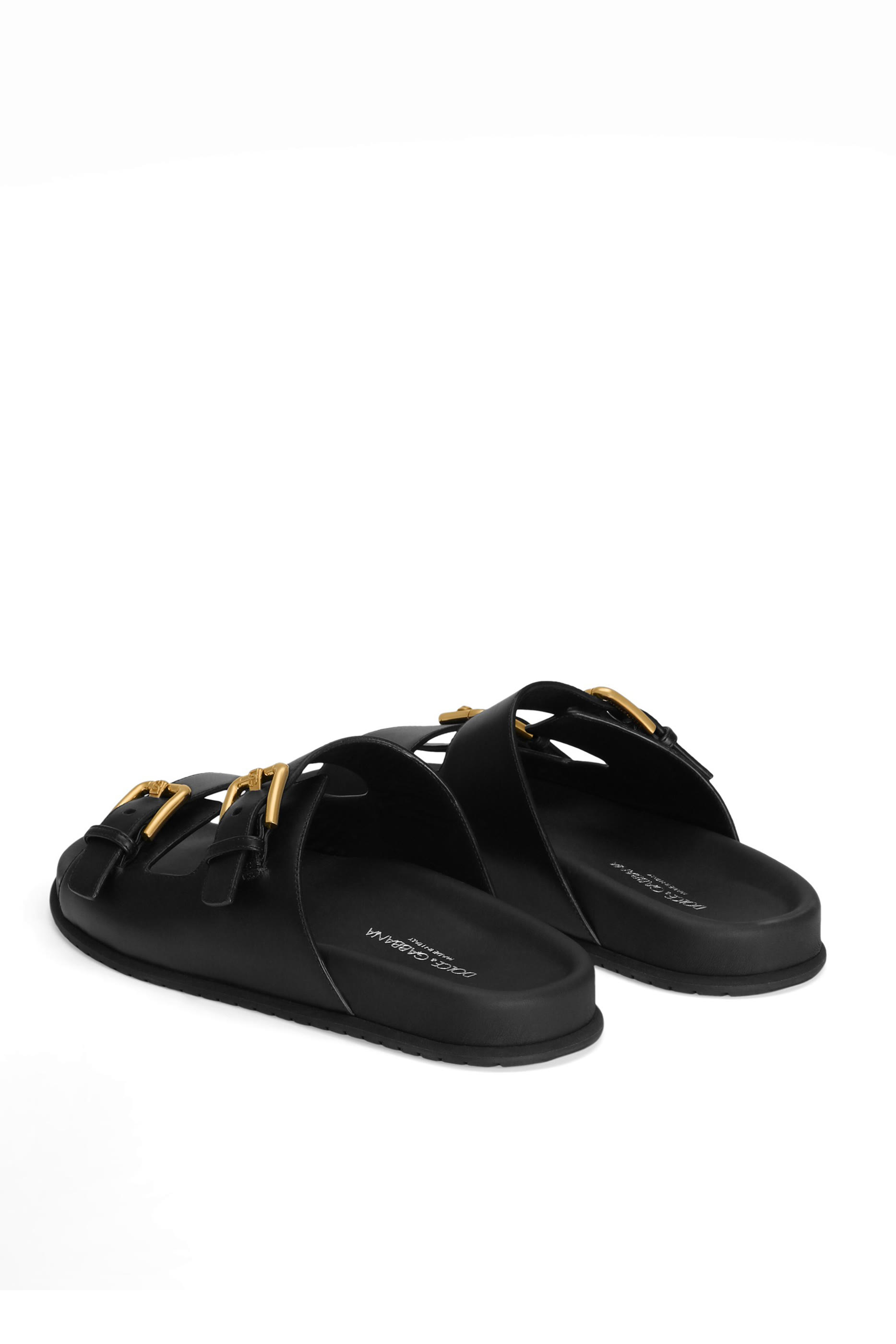 Leather Flat Slides