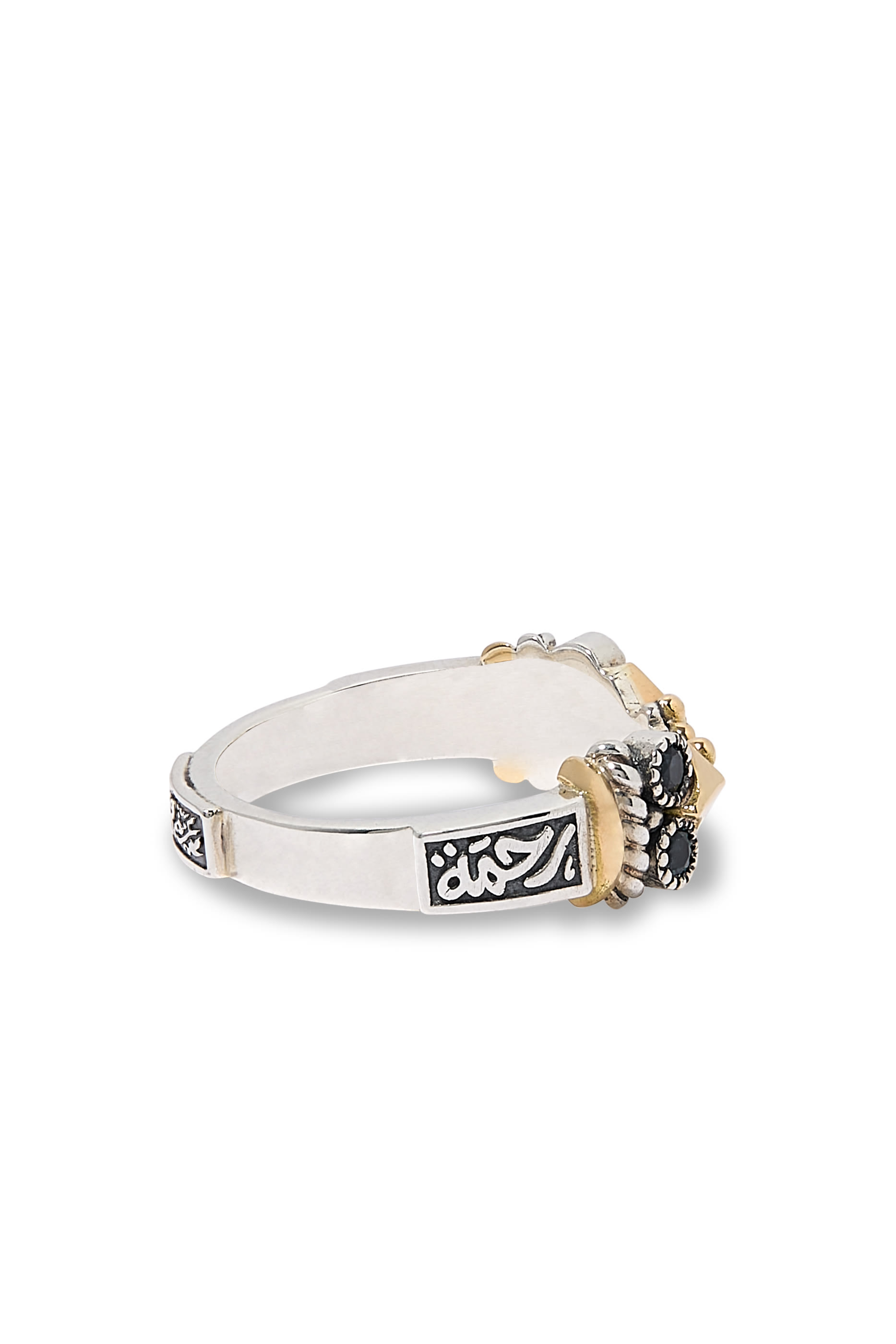 Mercy Open Ring, 18K Yellow Gold, Sterling Silver & Cubic Zirconia
