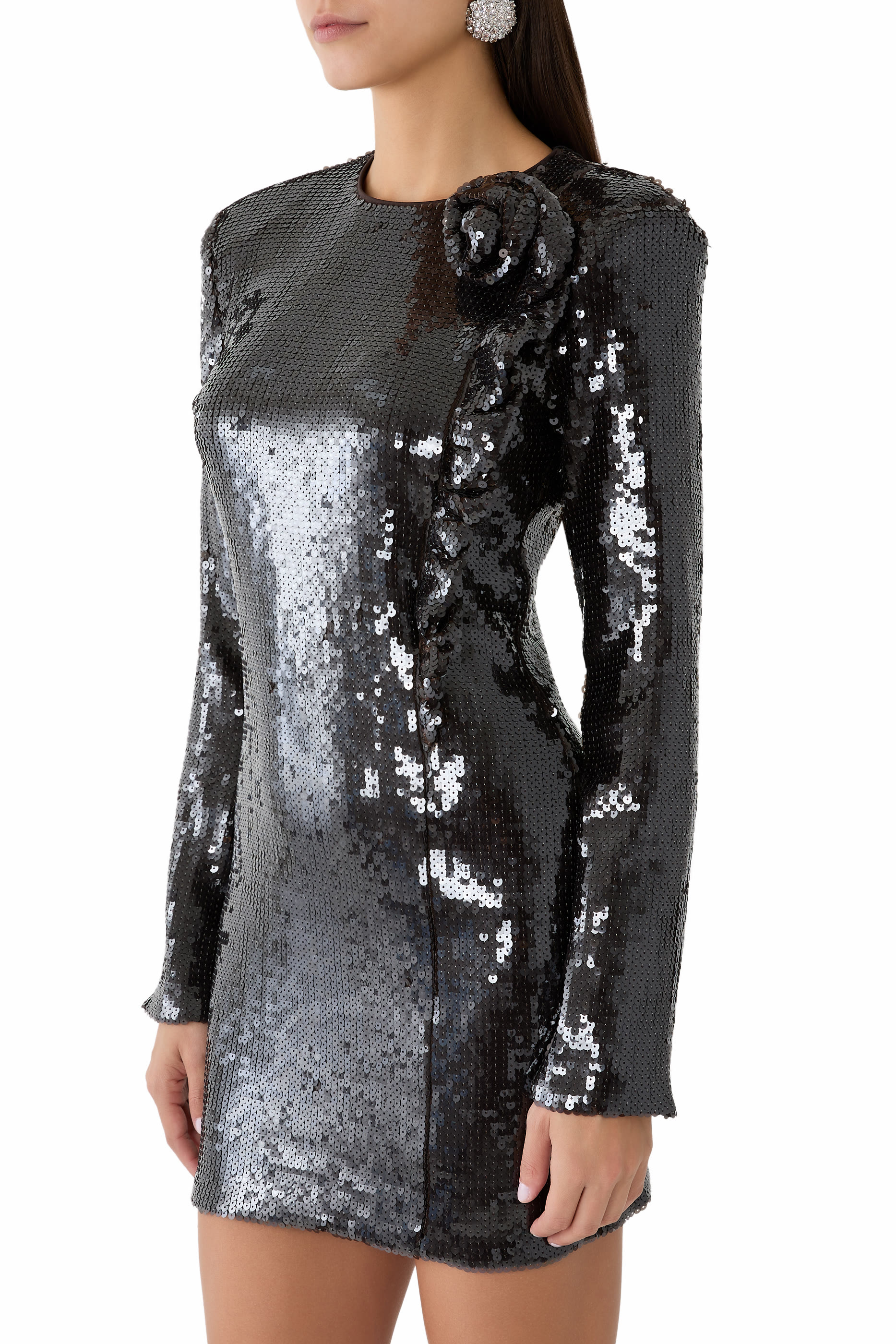  Sequins Mini Flower Dress