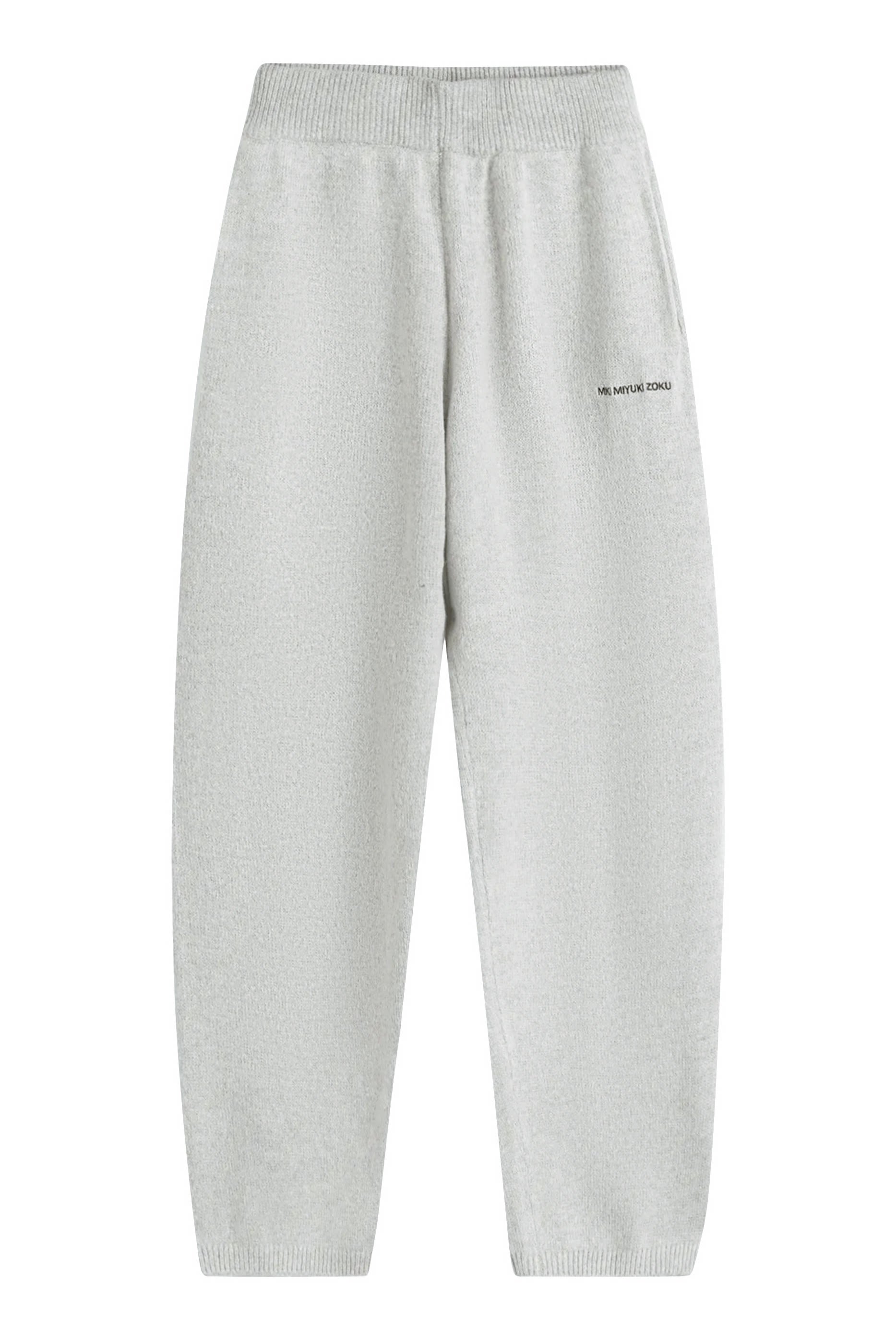 Mohair Blend Knit Wide Leg Joggers