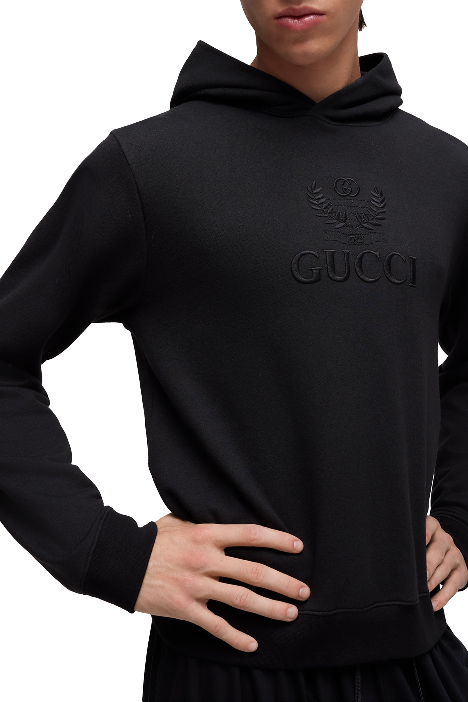 Cashmere Jersey Sweatshirt with Embroidery
