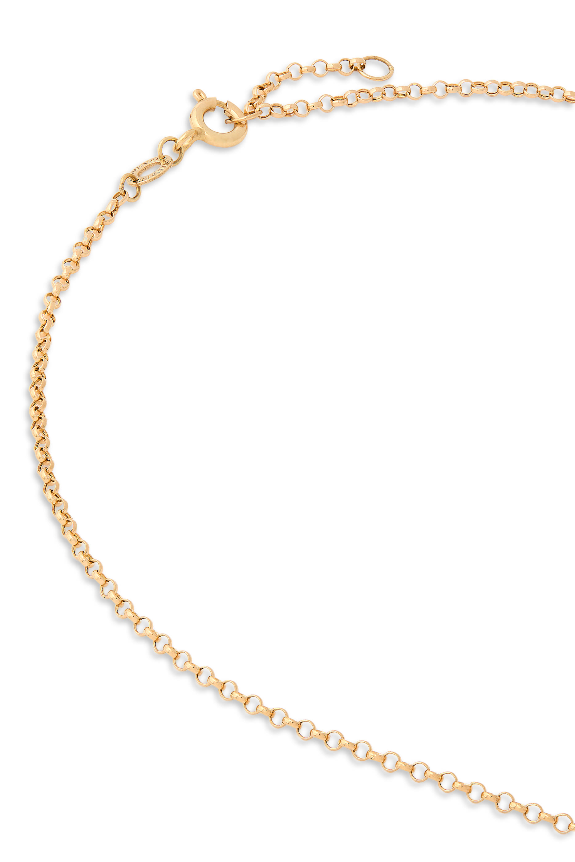  Full Diamond Pear Karma Necklace, 18K Yellow Gold 