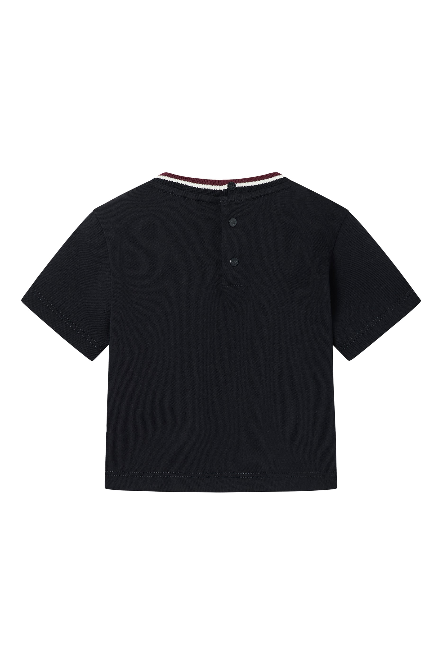 Kids Embroidered Patch Cotton T-shirt