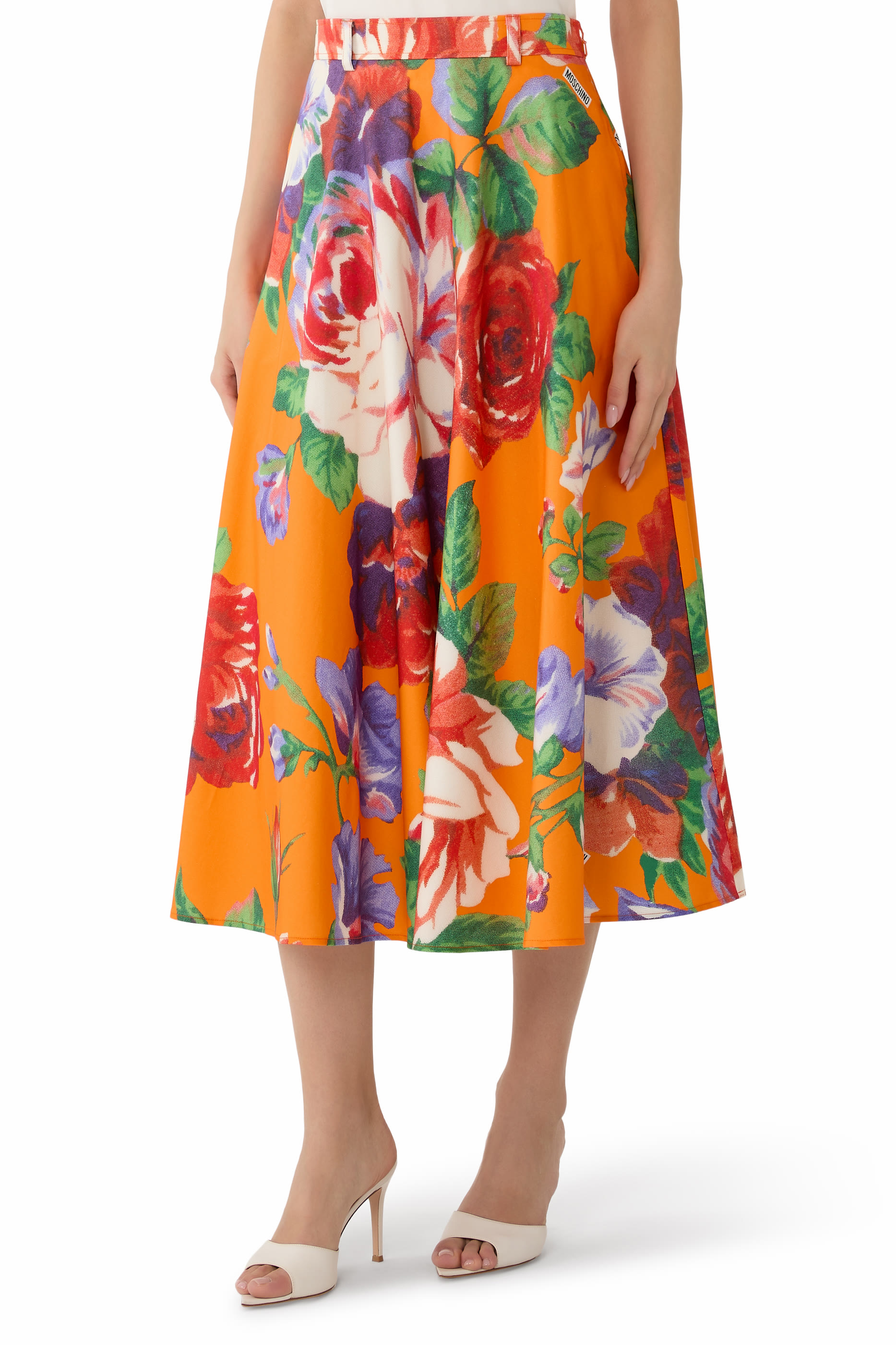 Printed Stretch Cotton Skirt