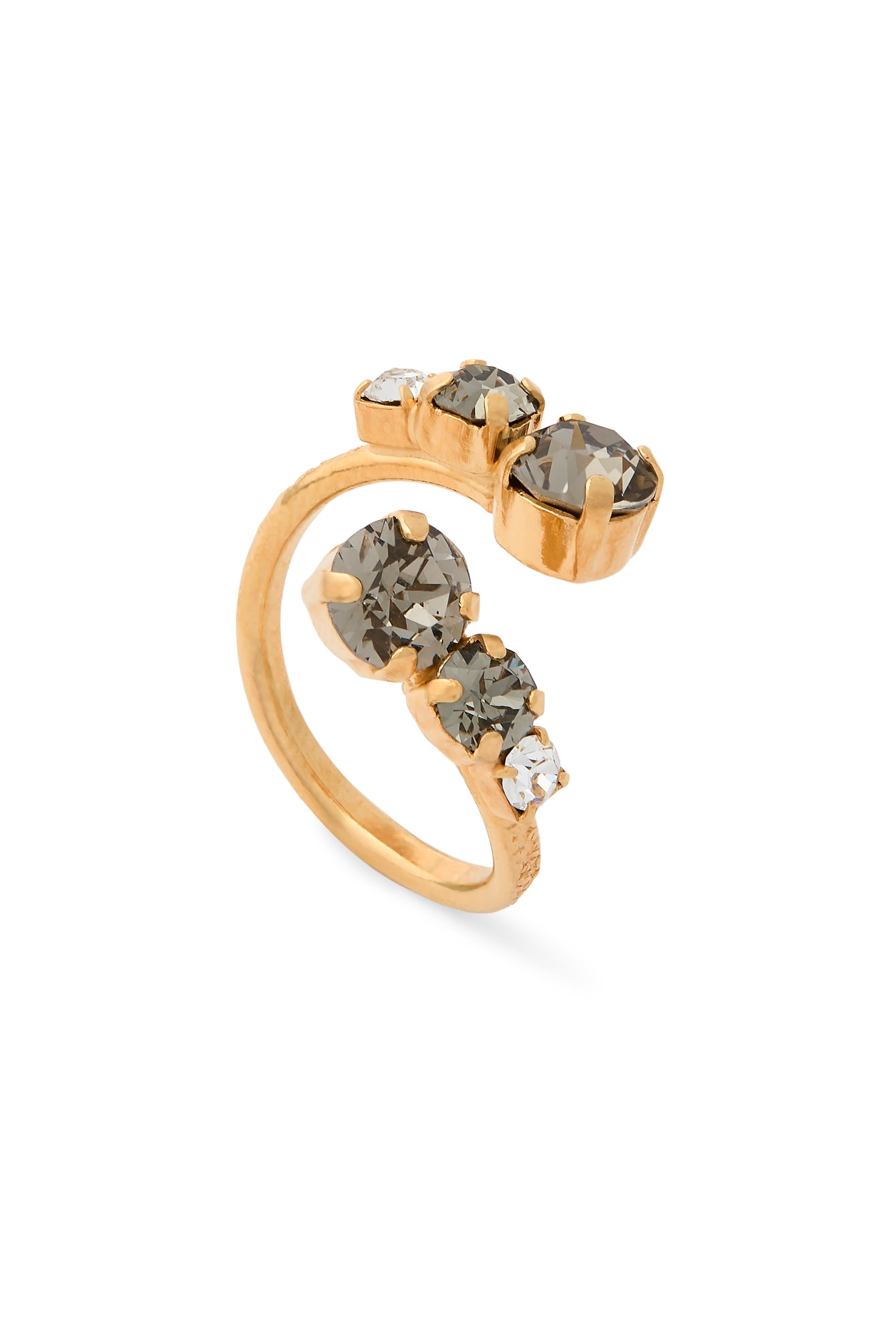 Halo Ring, 18K Gold-Plated Brass & Swarovski® Crystals