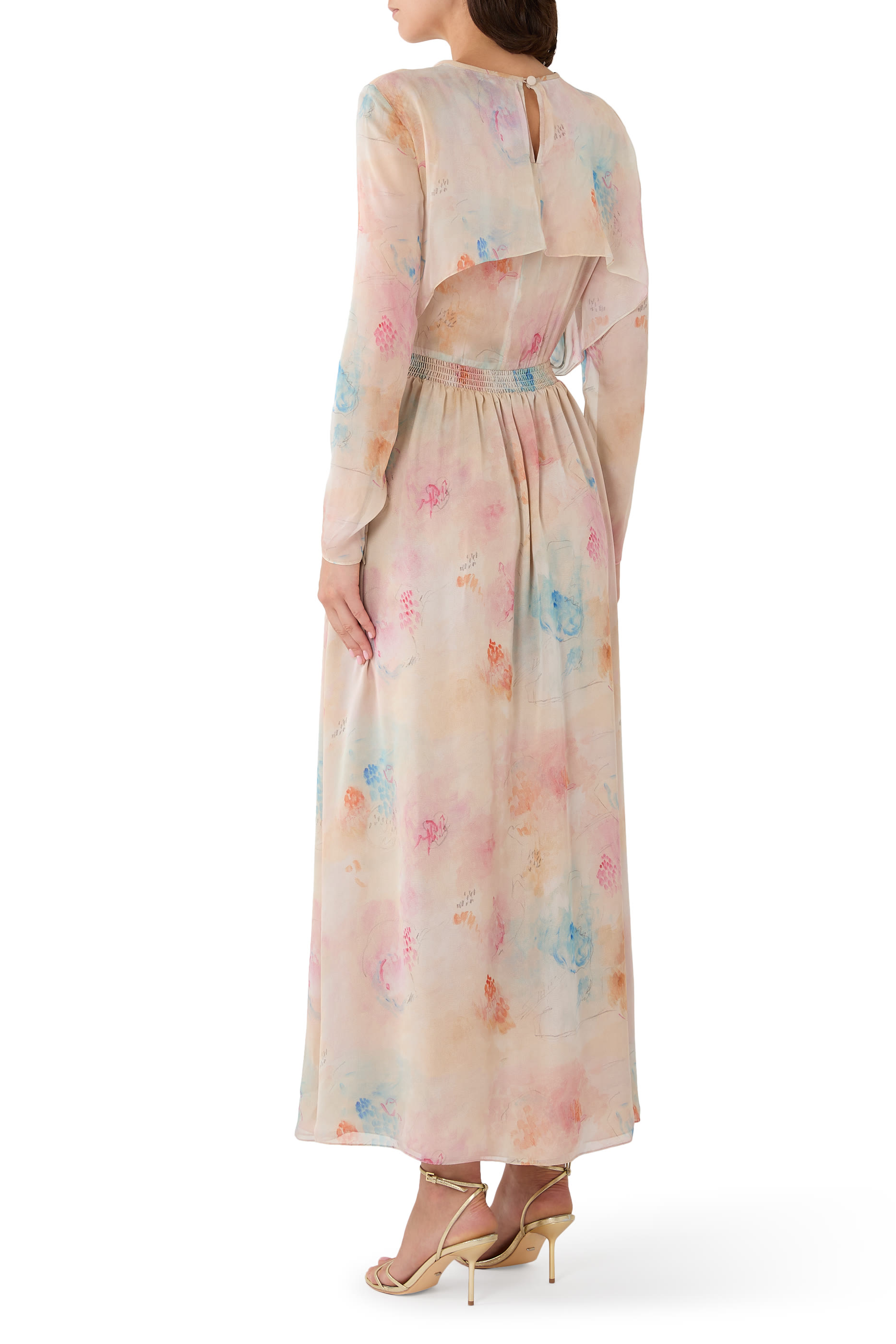 Blossom Print Chiffon Dress