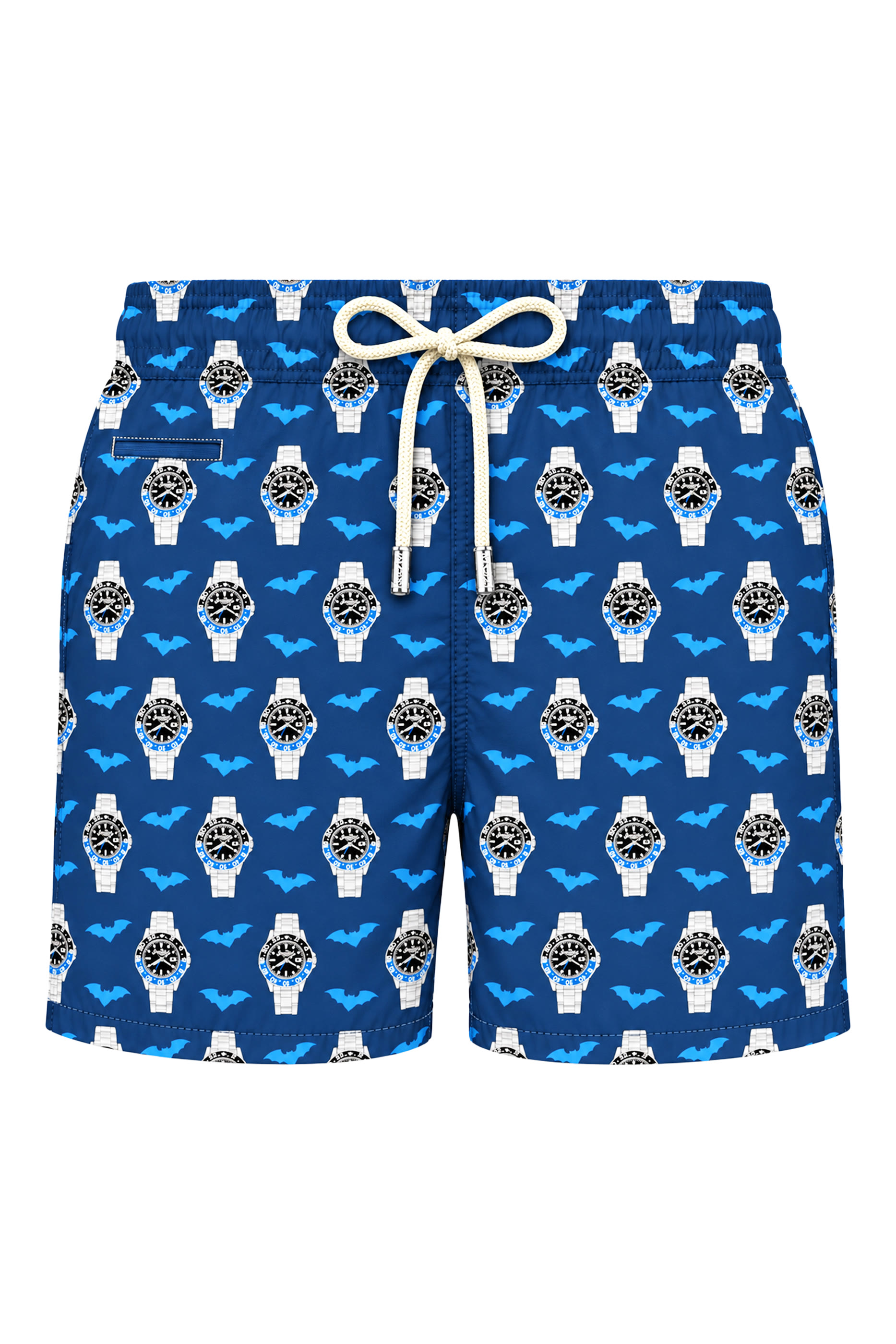 Lighting Watch Bat O'Clock Print Micro Swim Shorts