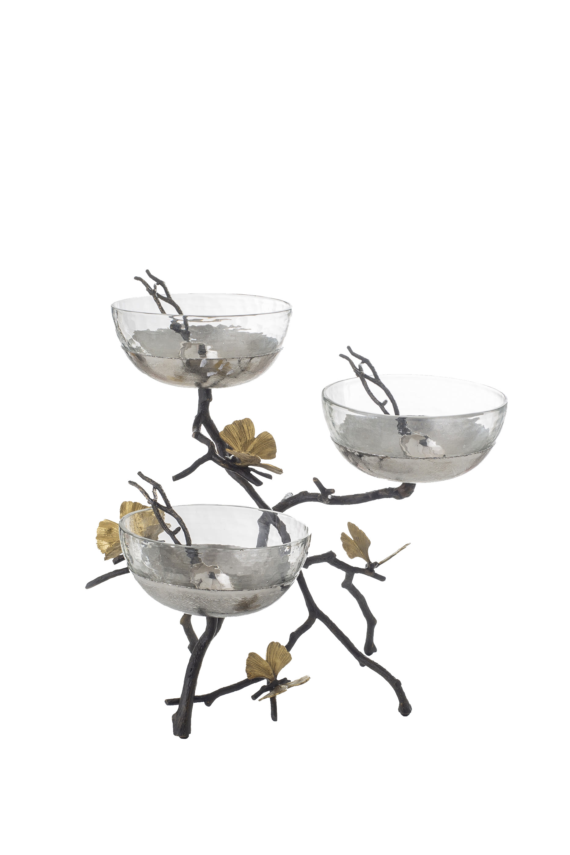 Butterfly Ginkgo Triple Bowl Set