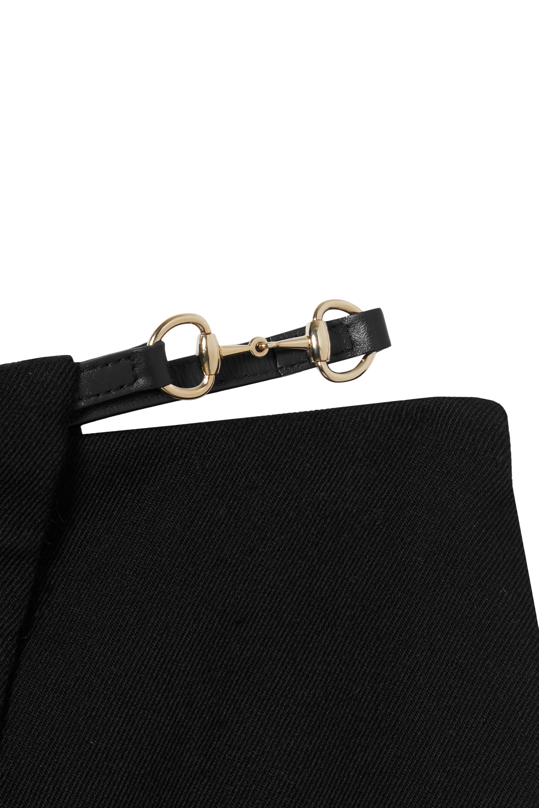 Wool Wrap Skirt with Horsebit Detail