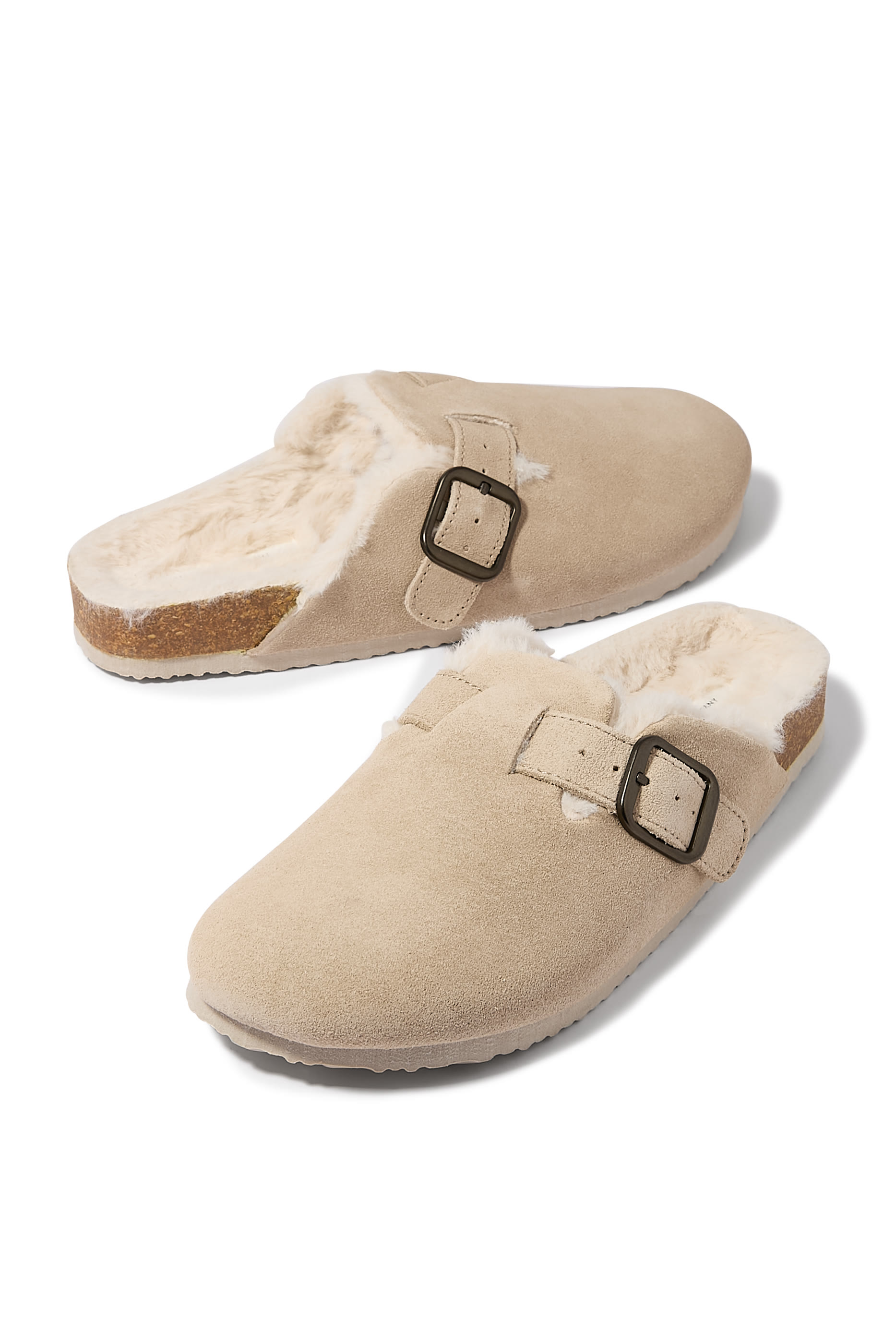  Suede Corkbed Mule Slippers