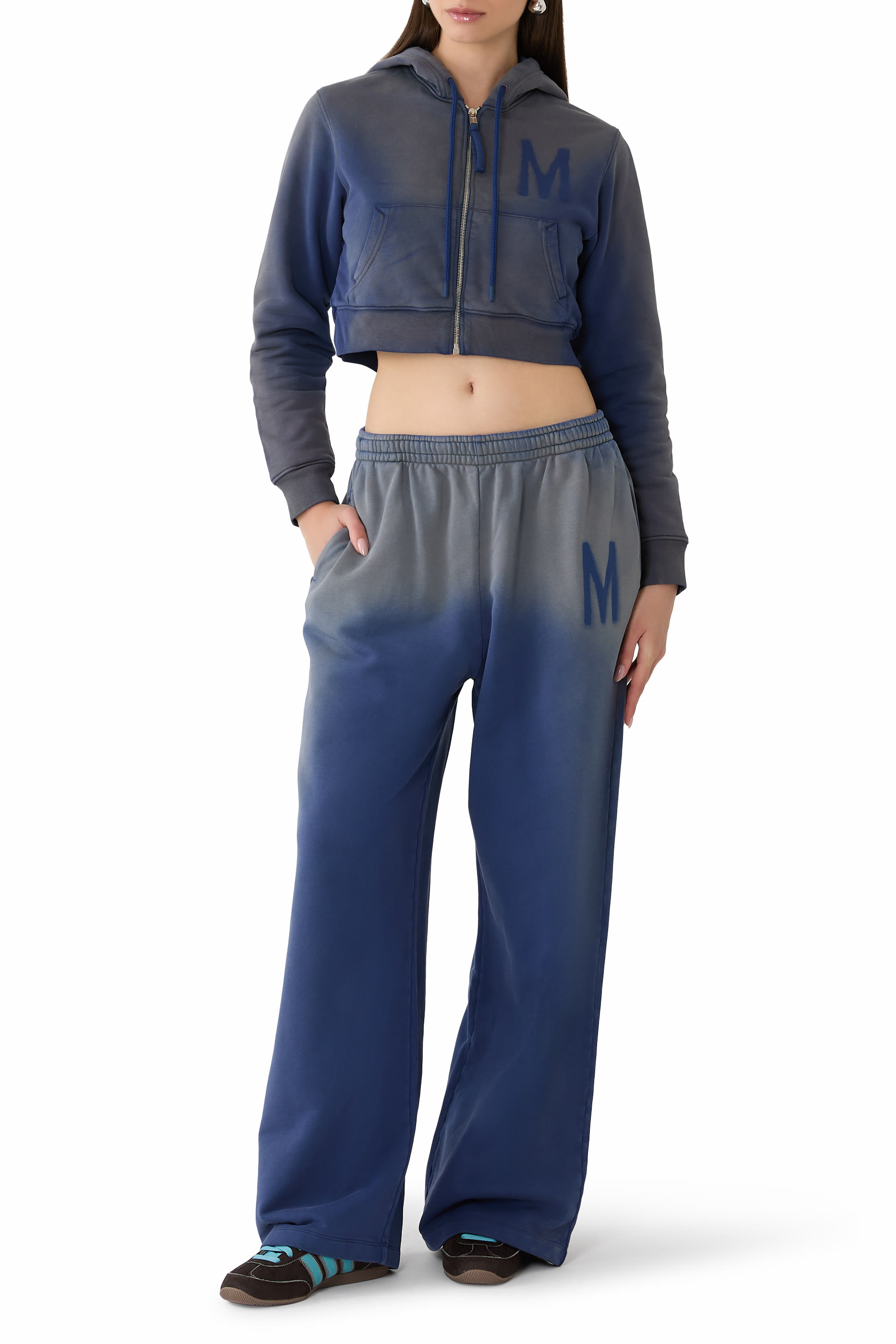 Printed Organic Cotton Crop Sweatshirt