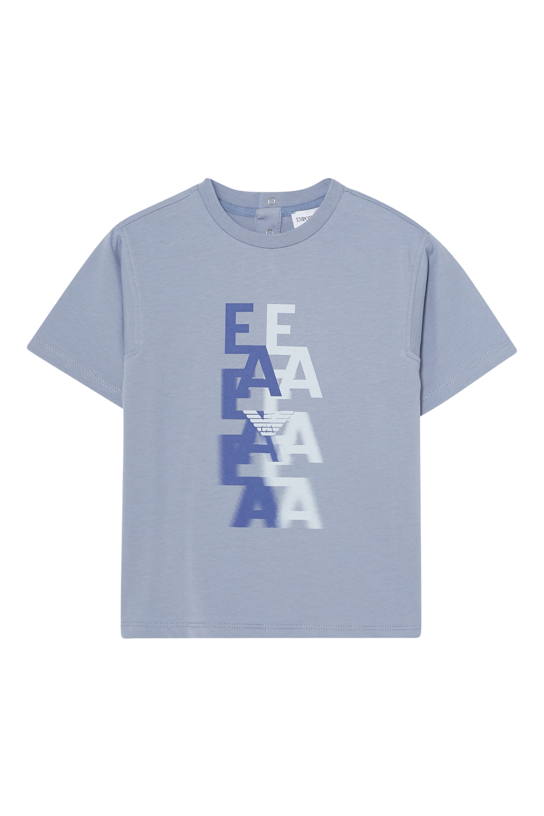 Kids Logo Back Button Closure T-Shirt