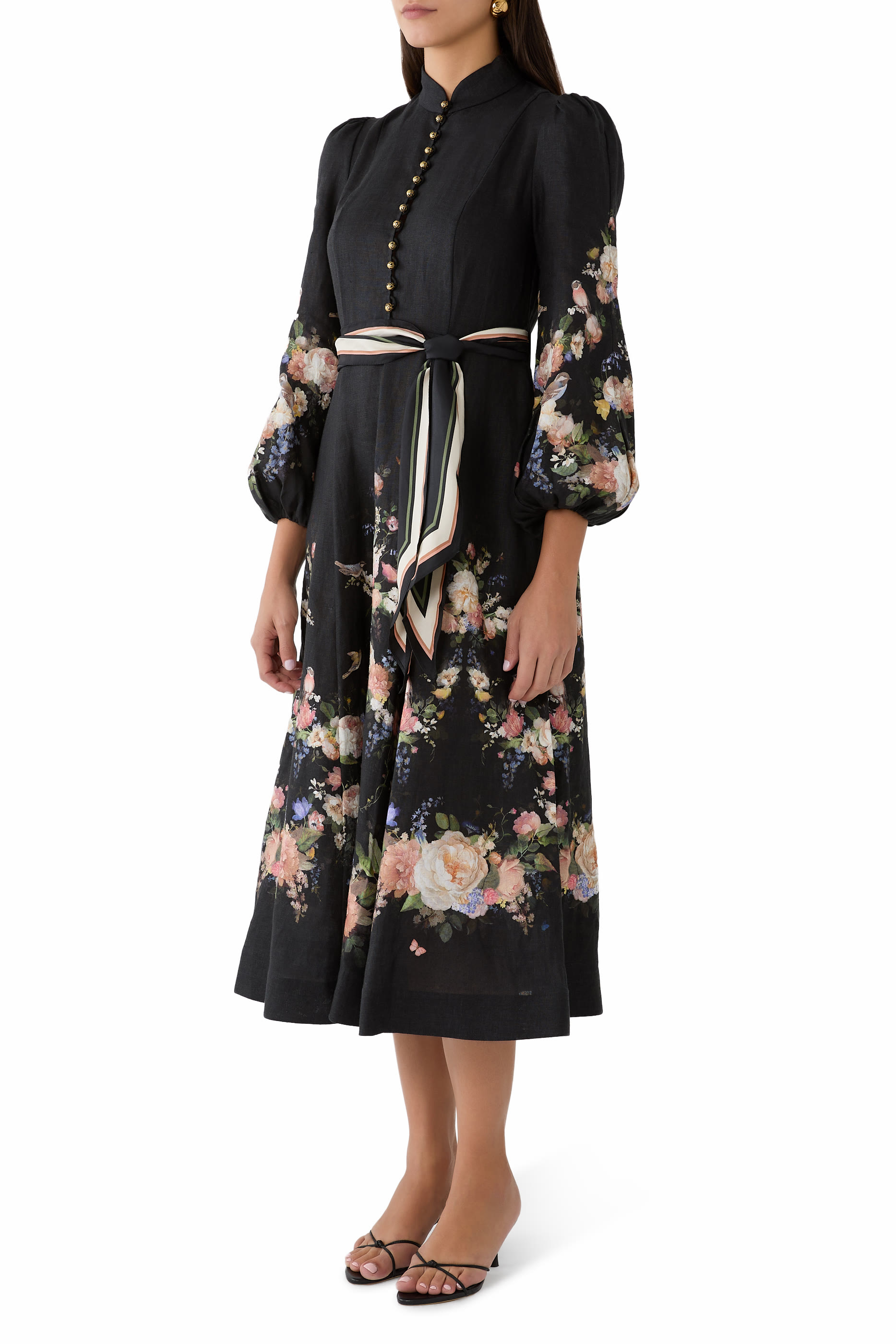  Valiant Button Midi Dress