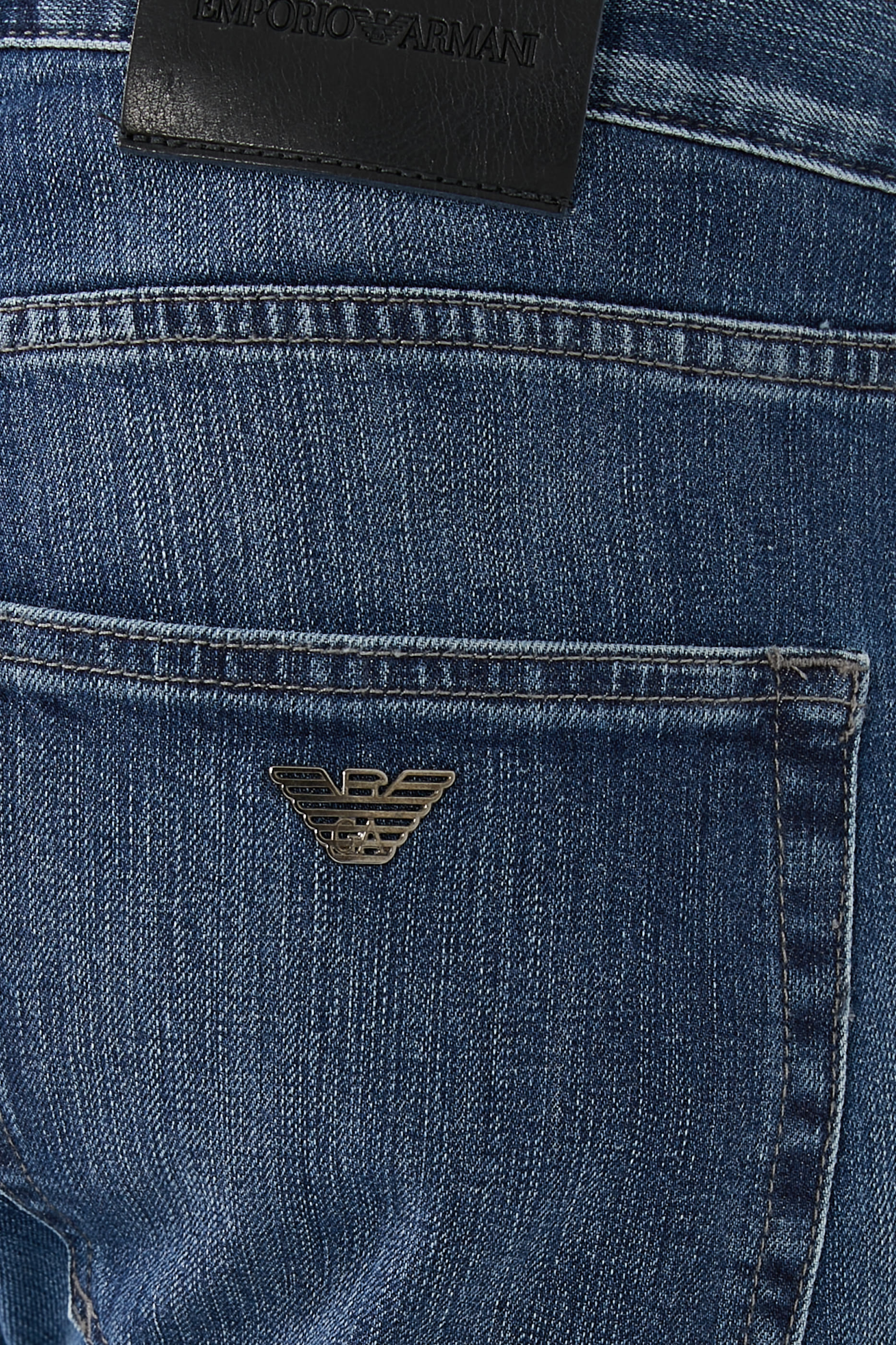 Cotton Denim Straight Jeans