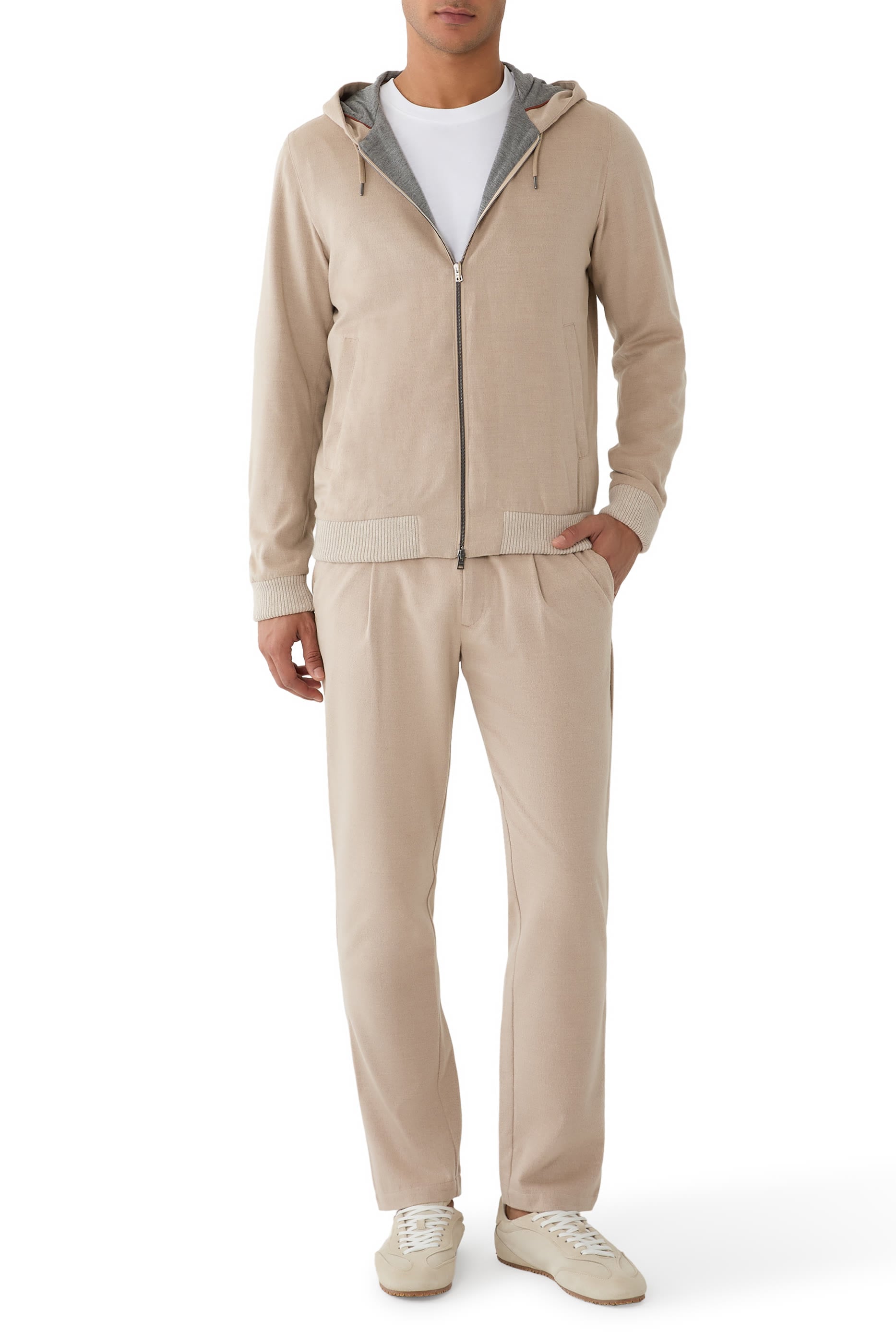  Resort Jacket in Wool-Blend Melange Flannel 
