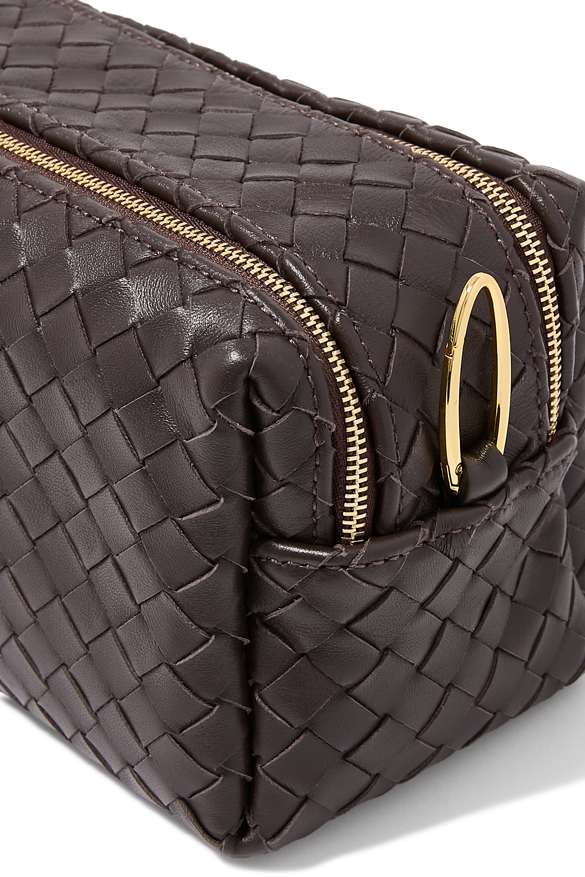 Trousse Chain Woven Leather Bag