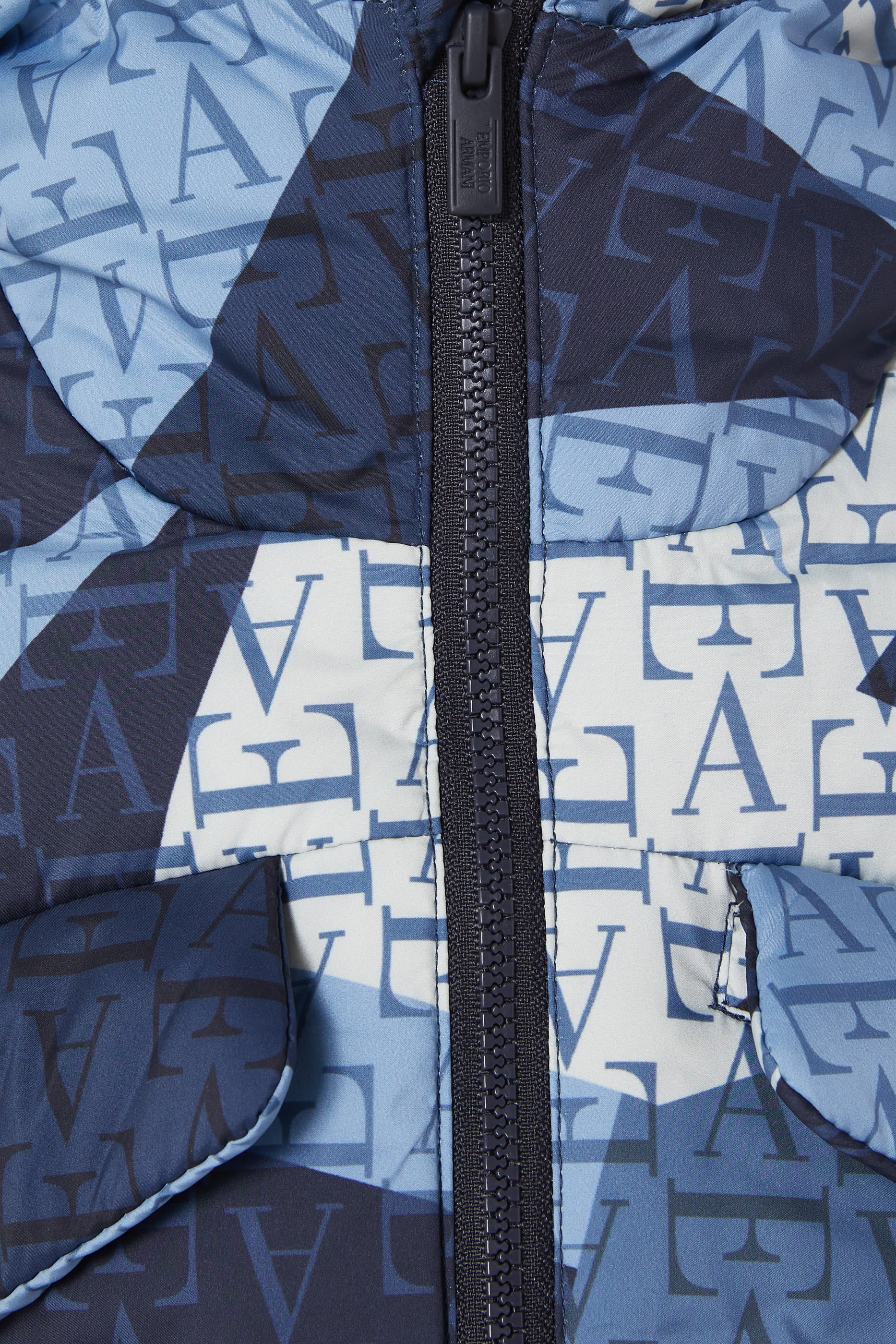 Kids Geometric Pattern Down Coat