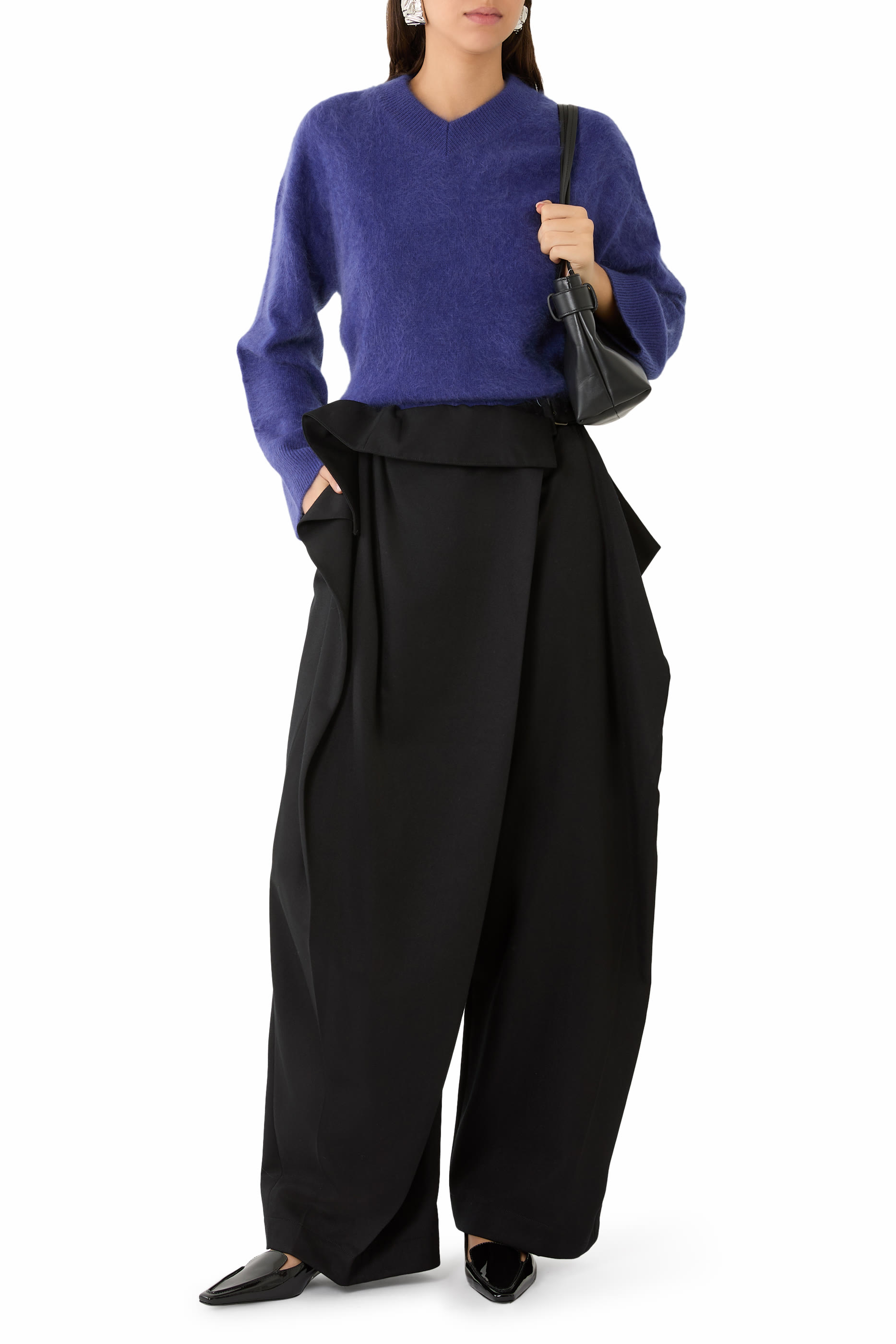 Jada Brushed Cashmere V-Neck Sweater