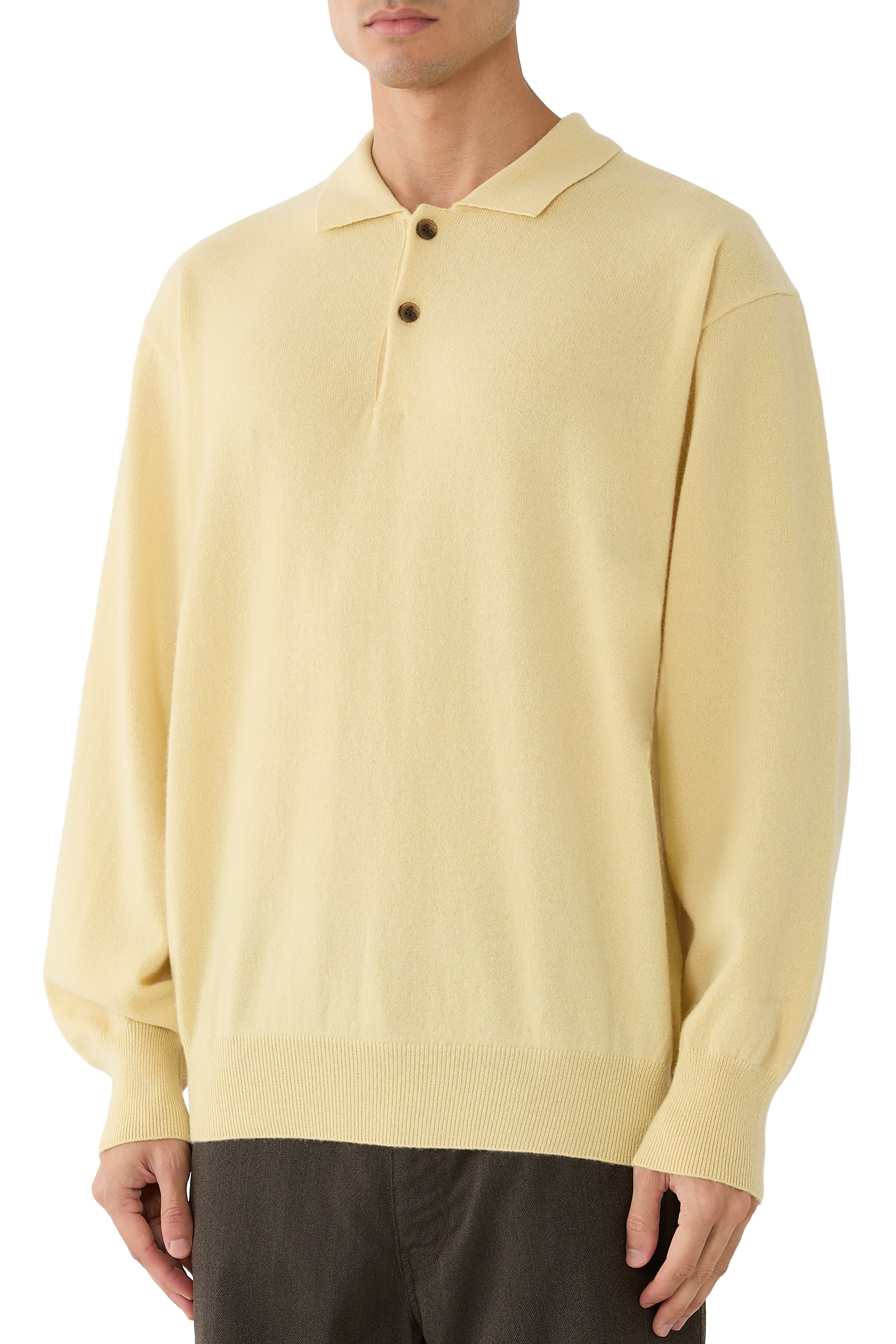 Knit Long Sleeves Polo Shirt