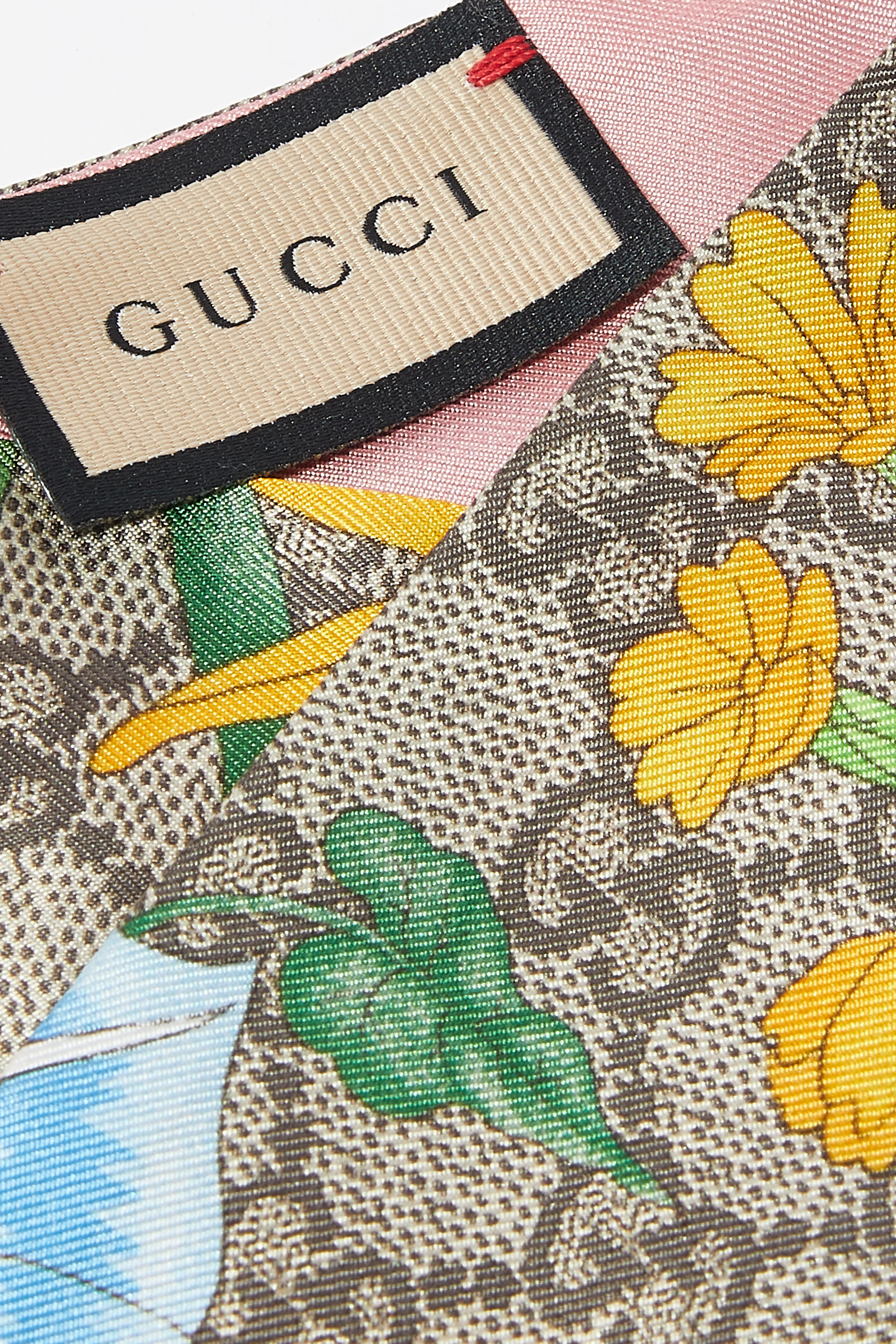 GG Flora Print Silk Ribbon