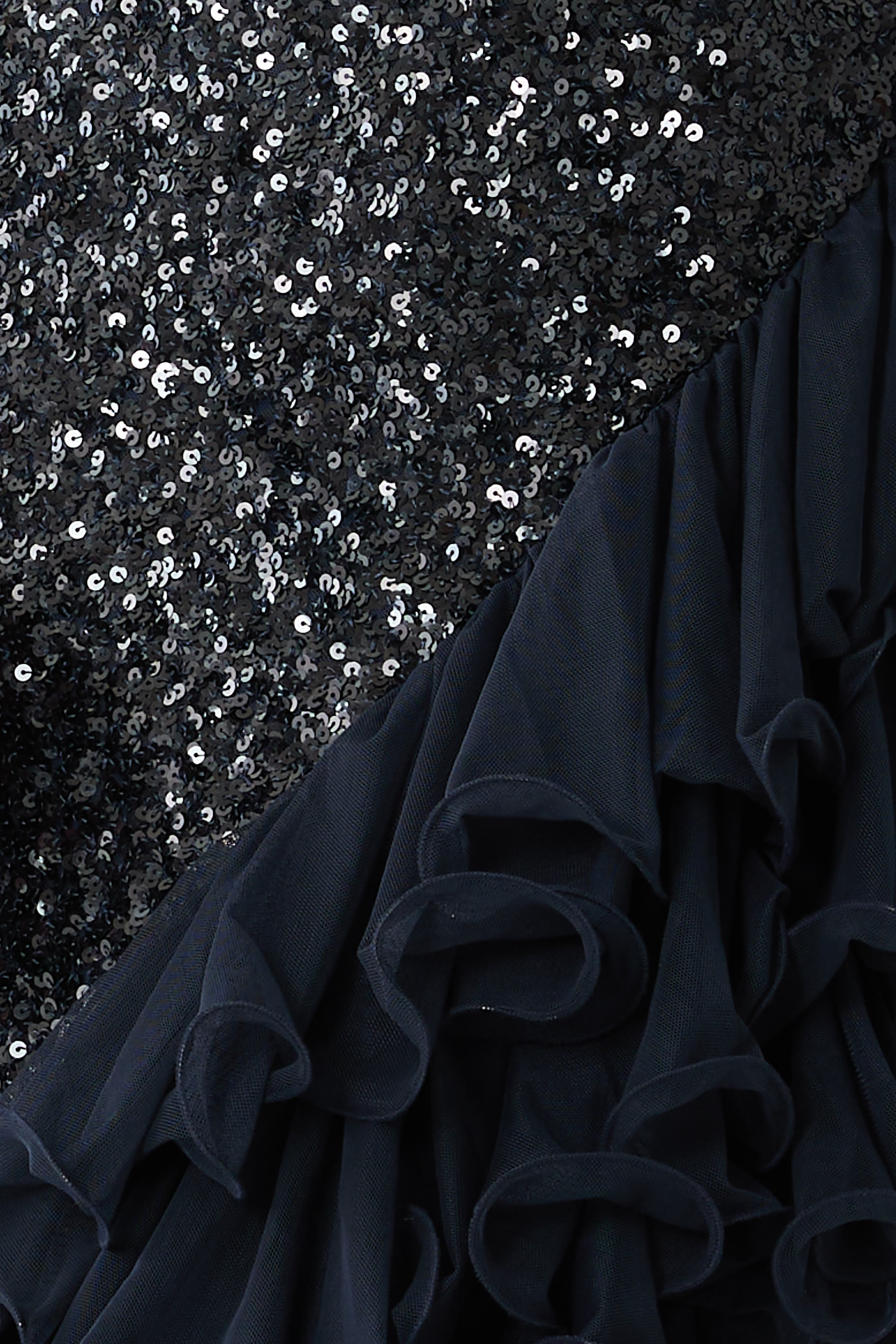 Sequins Midi Ruffle Dress 