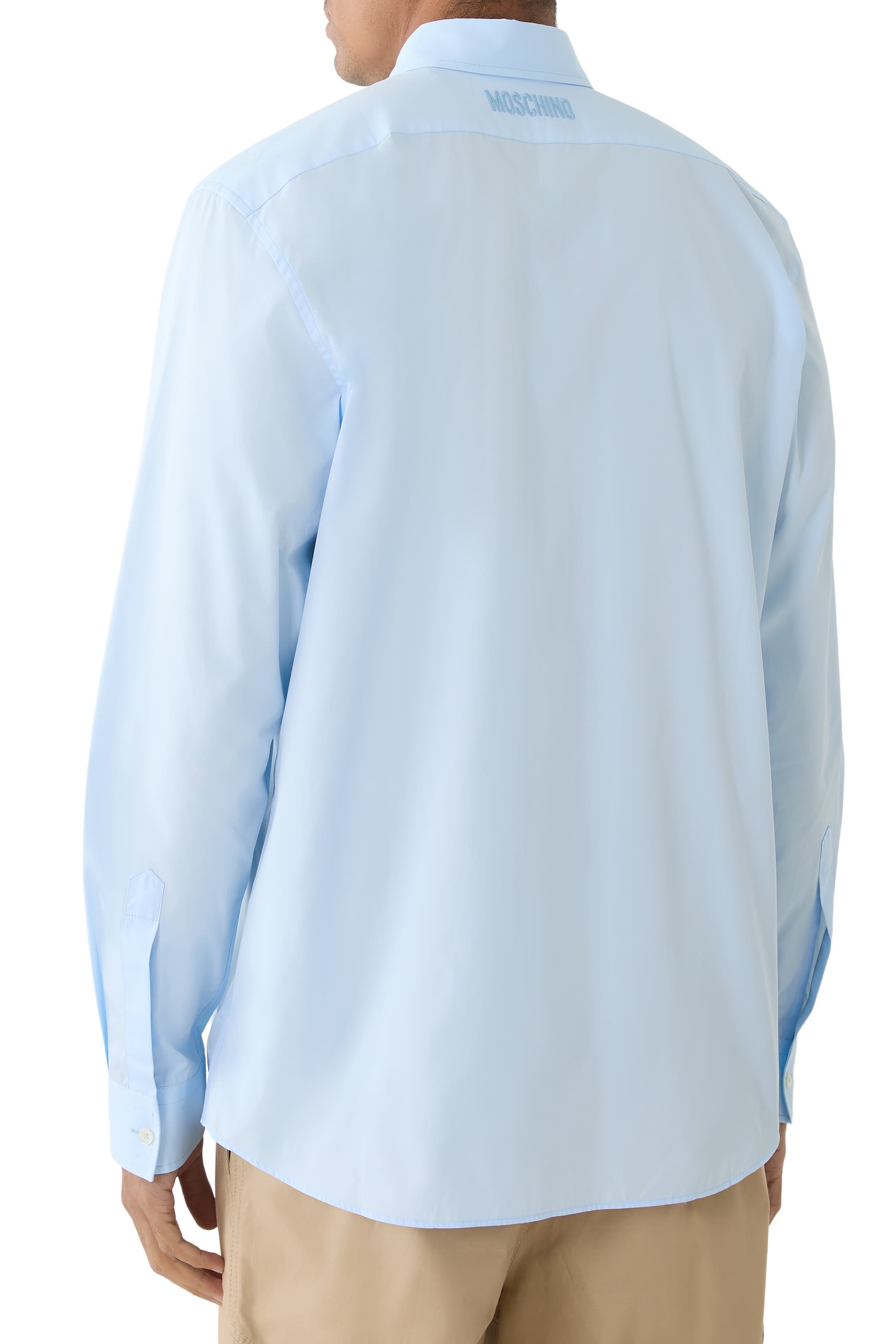  Printed Stretch Cotton Poplin Shirt