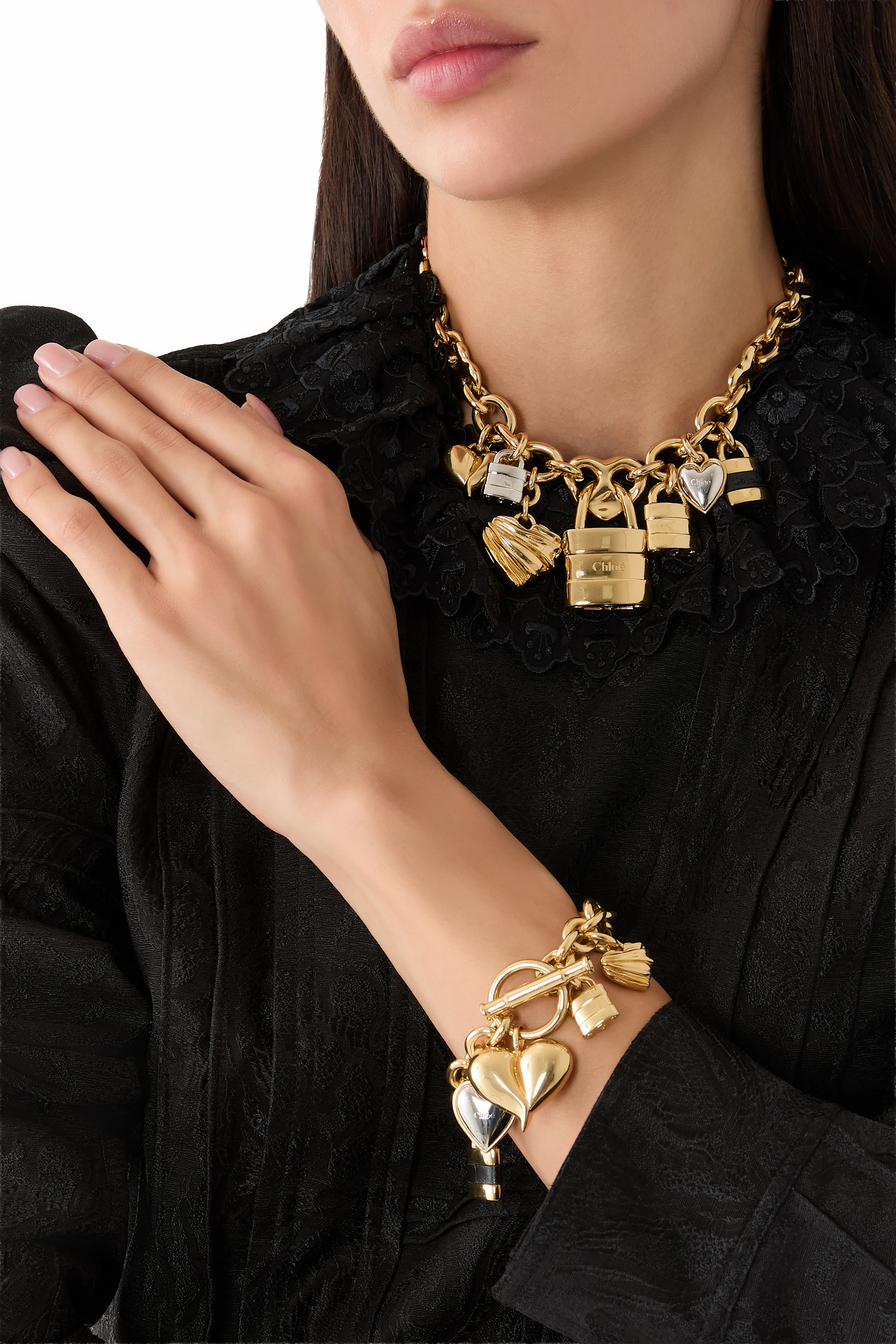 Paddington Necklace, Brass & Calfskin