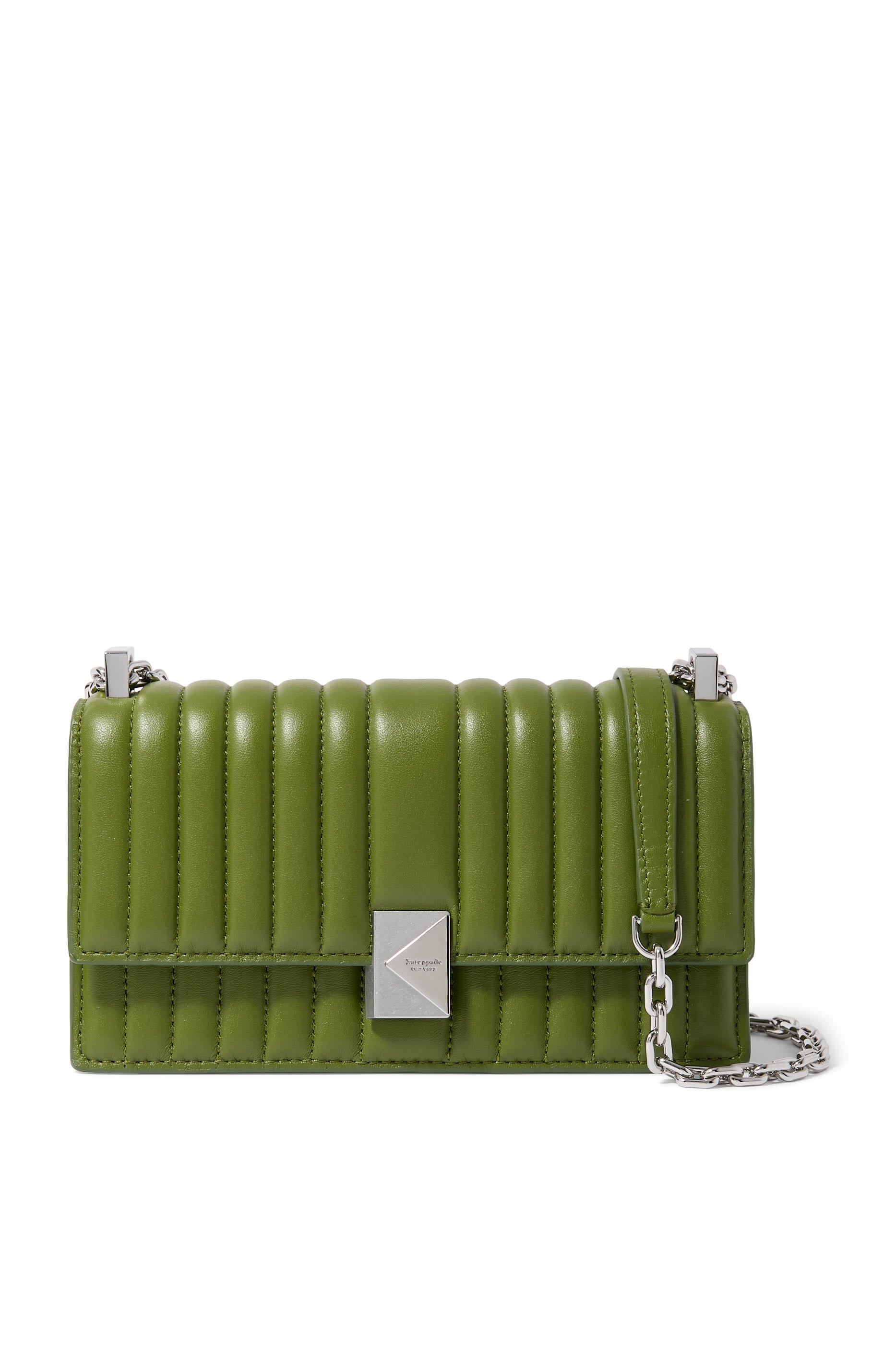 Deco Quilted Leather Mini Flap Chain Crossbody Bag